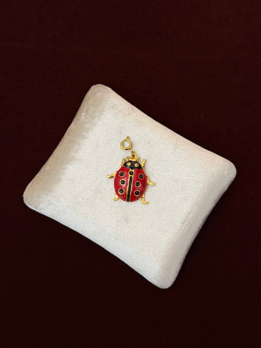 Ladybug Charm With Spring Ring - Large