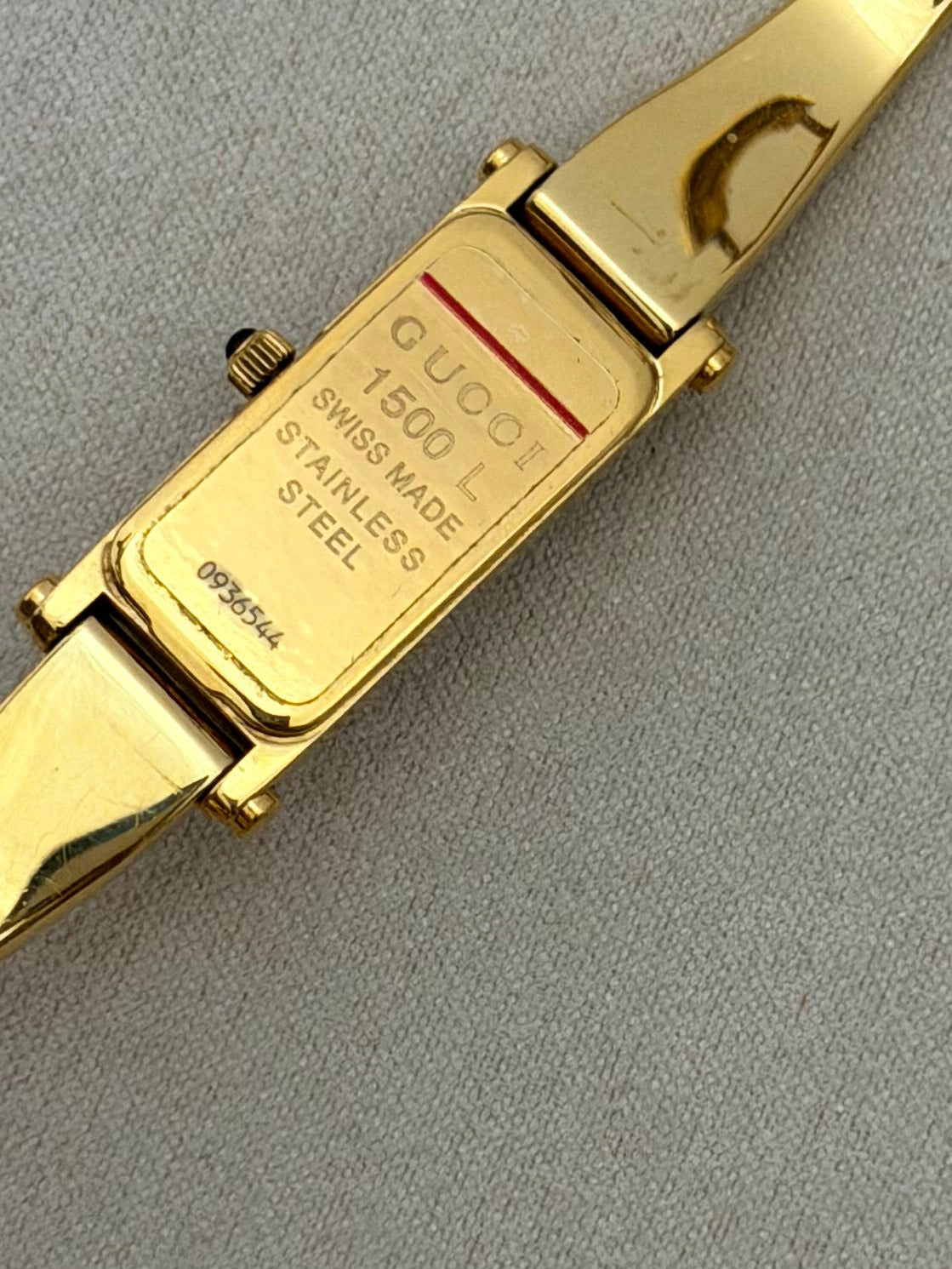 Vintage Gucci White Mop Dial 1500L Watch- Excellent Condition