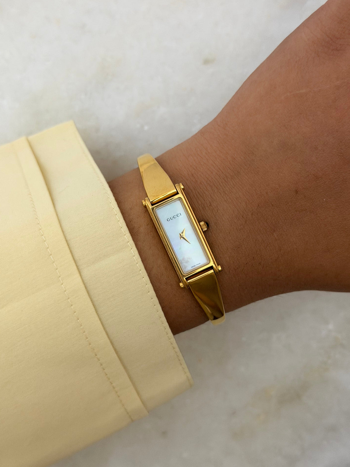 Vintage Gucci White Mop Dial 1500L Watch- Excellent Condition