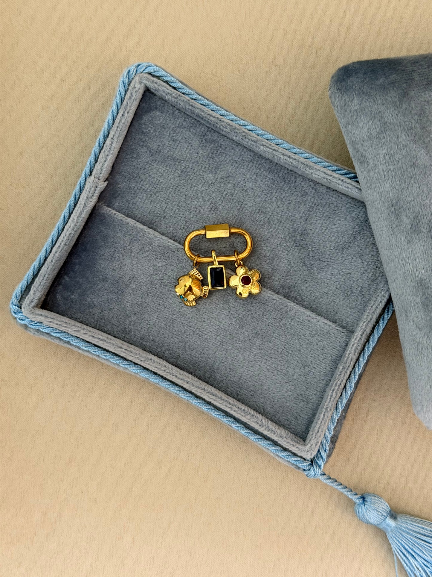 3-Charm Loop Lock Mini Carabiner