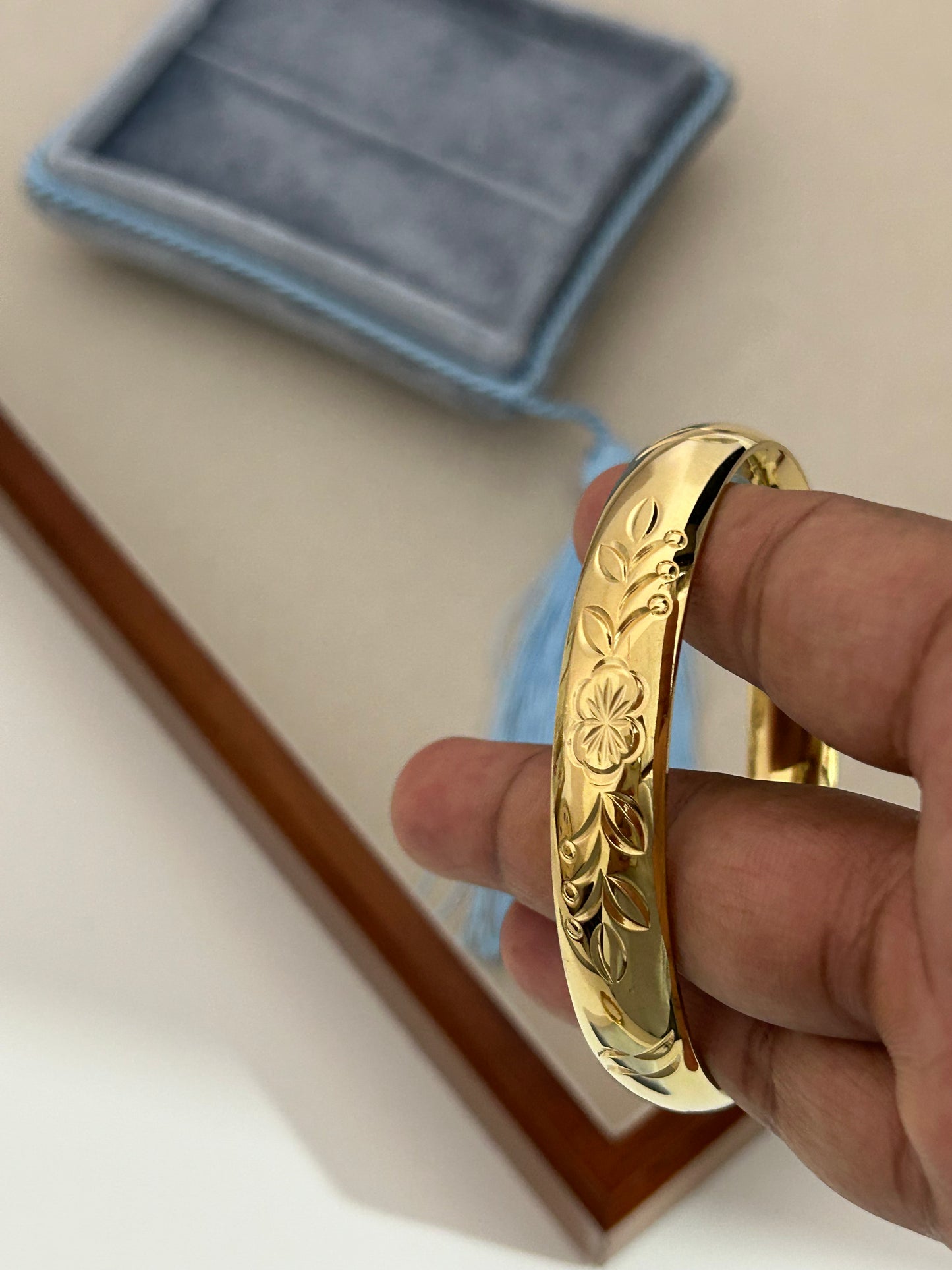 Stainless Steel Fleur Relic Bangle