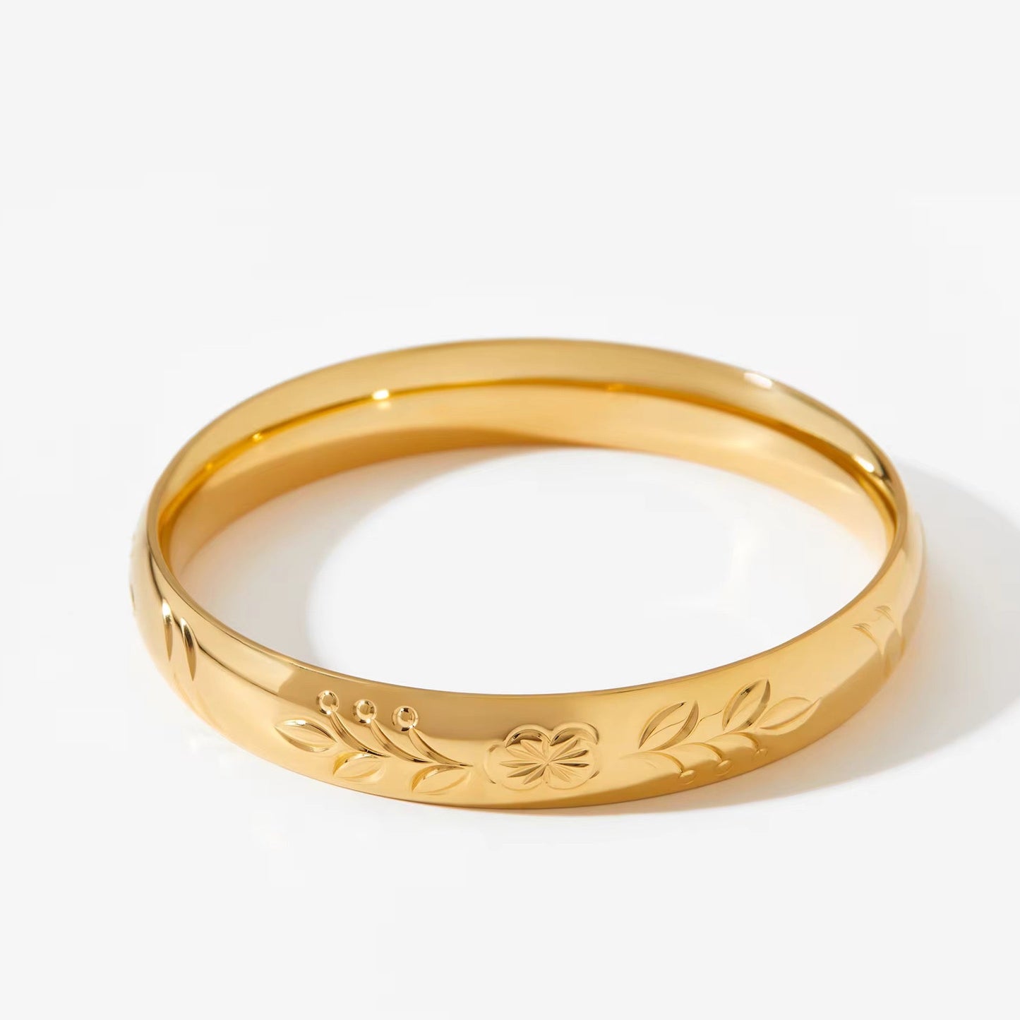 Stainless Steel Fleur Relic Bangle