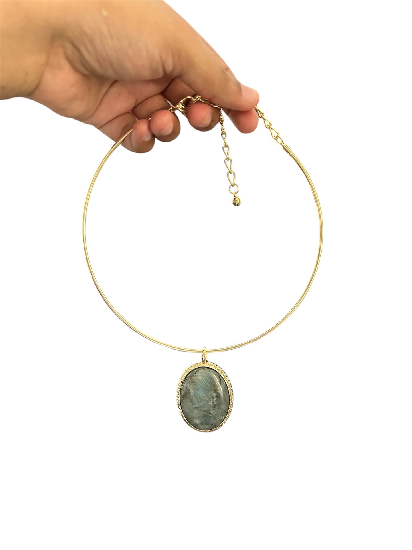 Labradorite Oval Choker Necklace