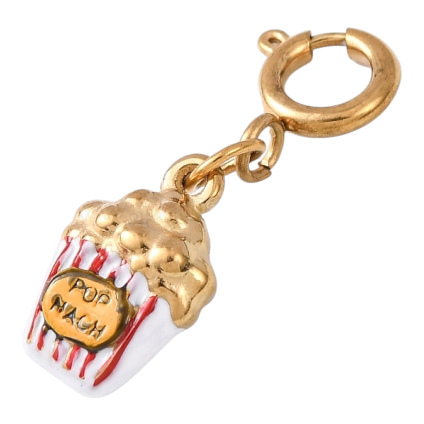 Popcorn Charm With Spring Ring Clasp