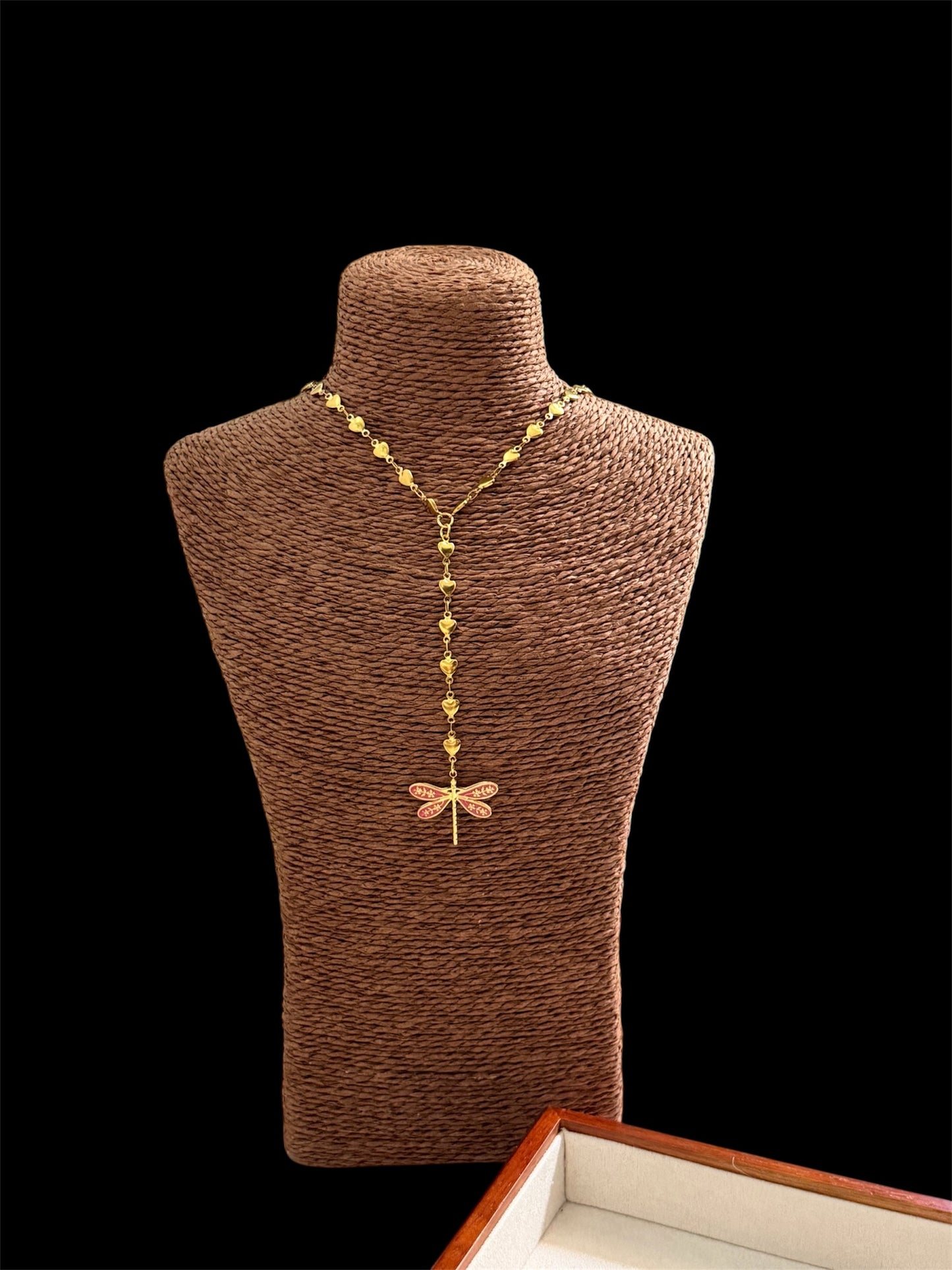 Dragonfly Lariat Style Necklace