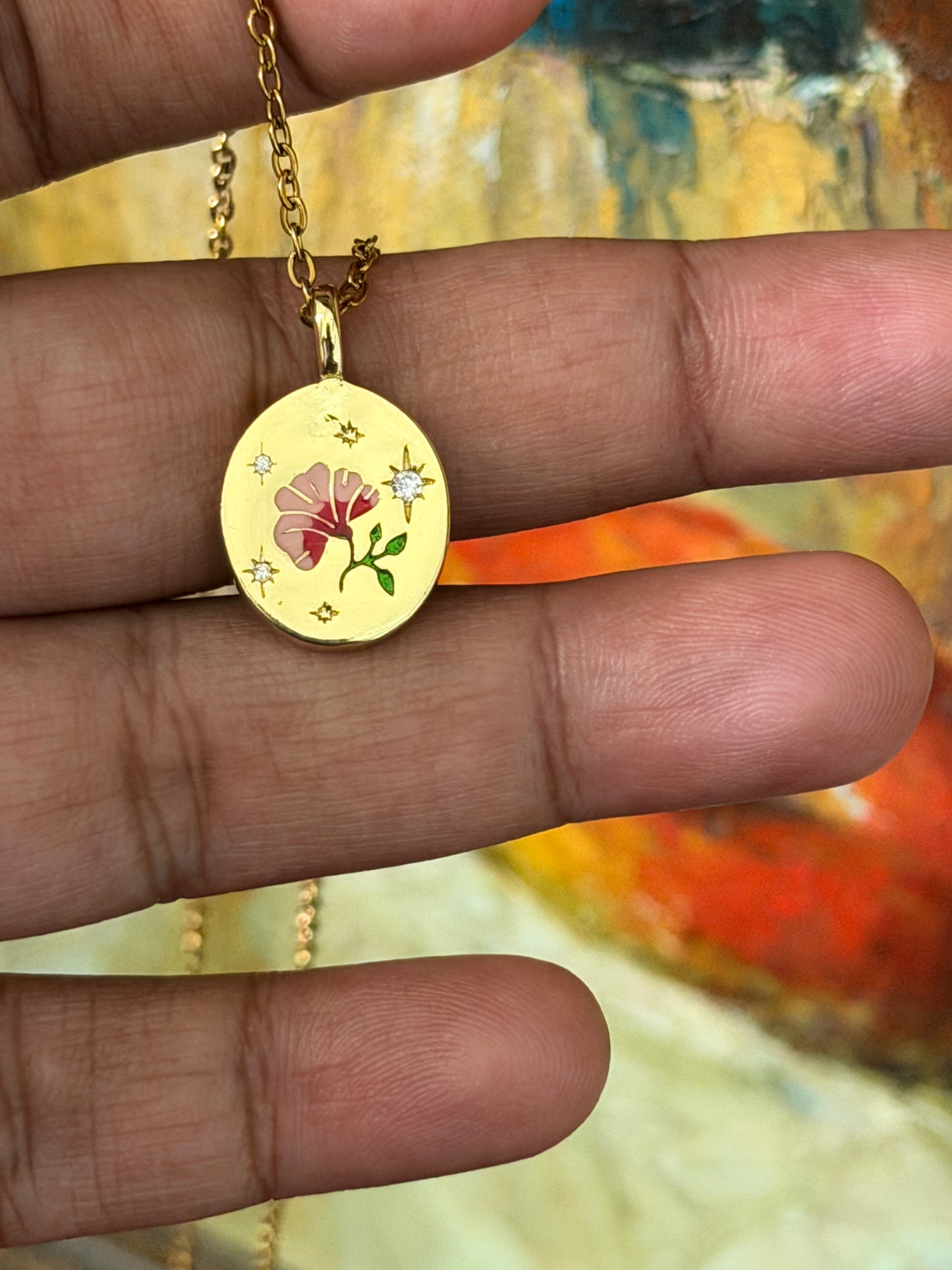Rosa Charm Necklace