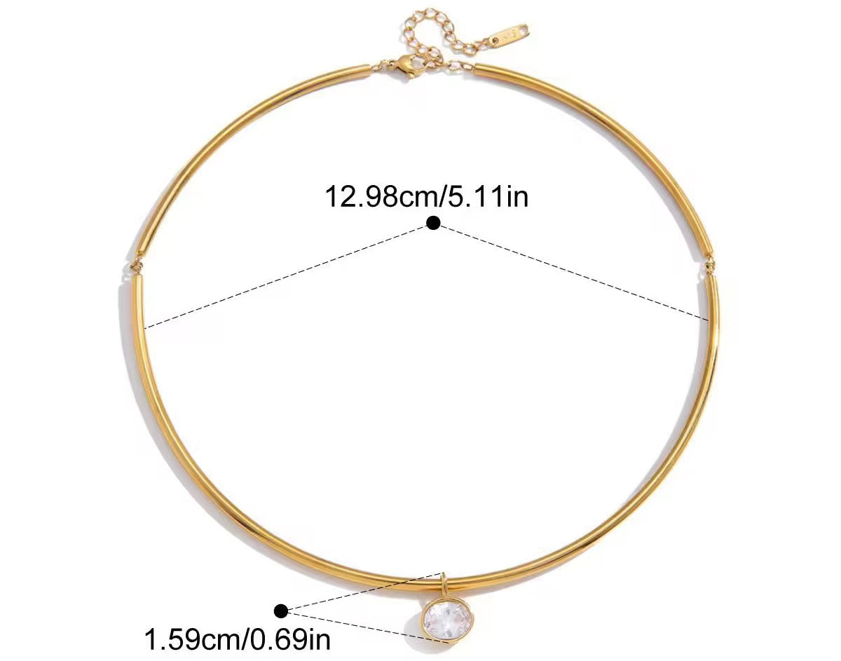 Sol Drop Choker Necklace