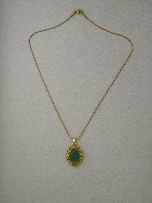 Green Aventurine Medallion Necklace