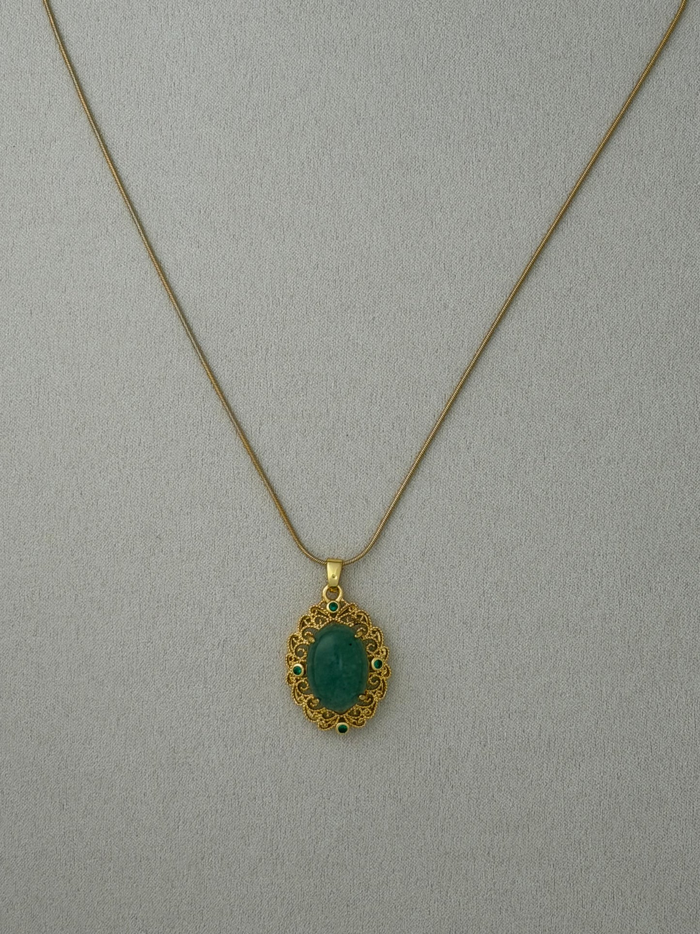 Green Aventurine Medallion Necklace