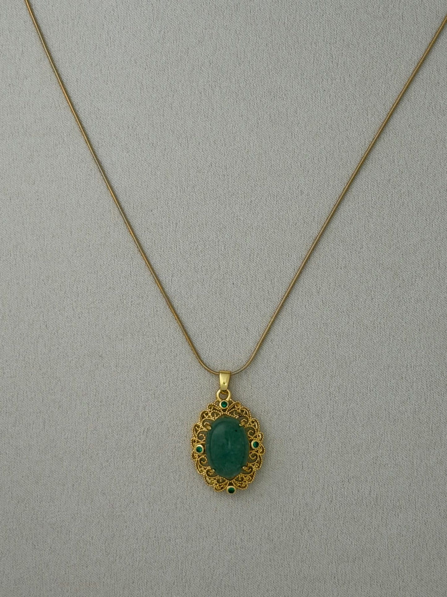 Green Aventurine Medallion Necklace