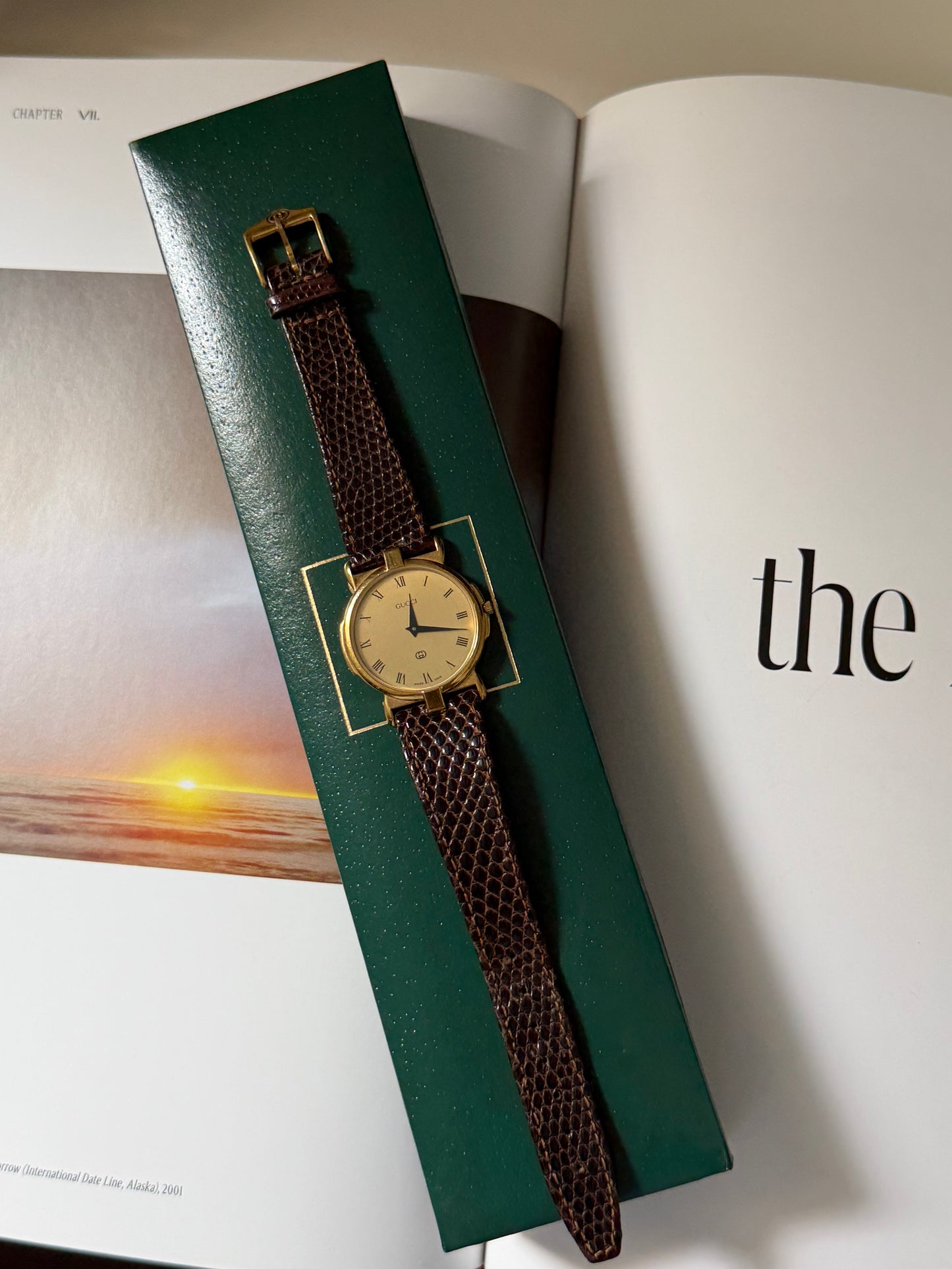 Vintage Gucci 3400M Quartz Watch With Original Strap & Box