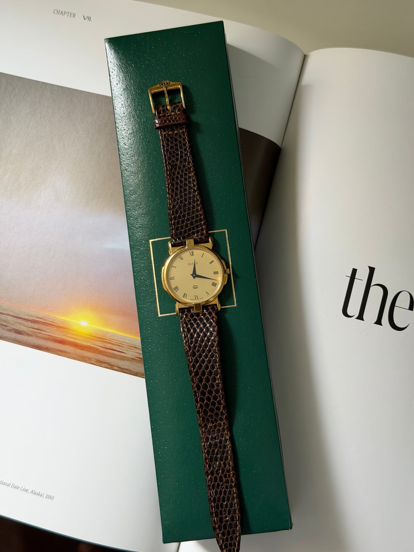 Vintage Gucci 3400M Quartz Watch With Original Strap & Box