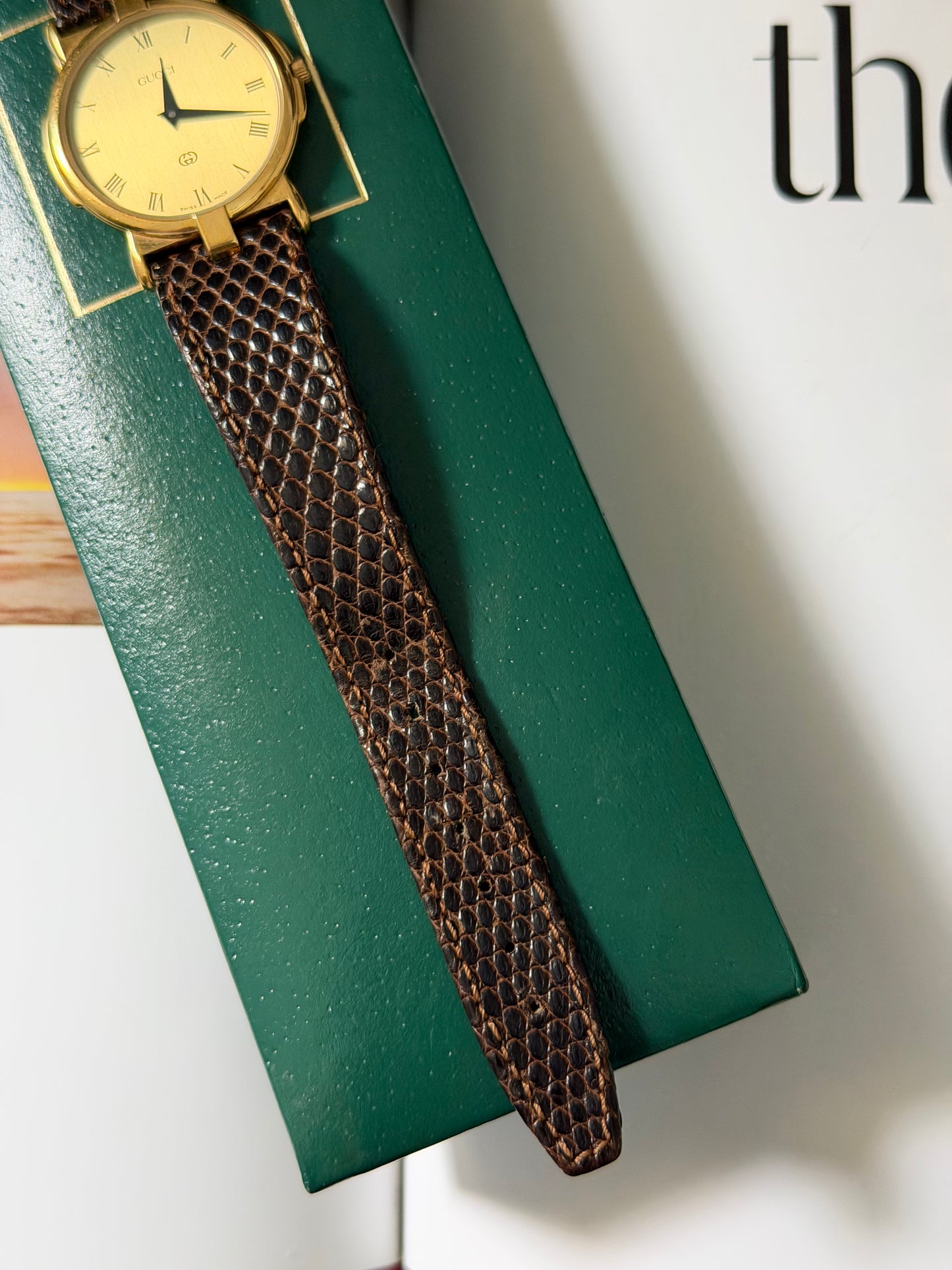 Vintage Gucci 3400M Quartz Watch With Original Strap & Box