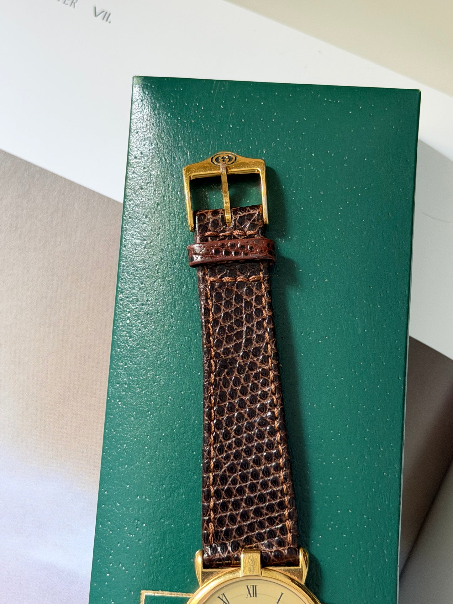 Vintage Gucci 3400M Quartz Watch With Original Strap & Box