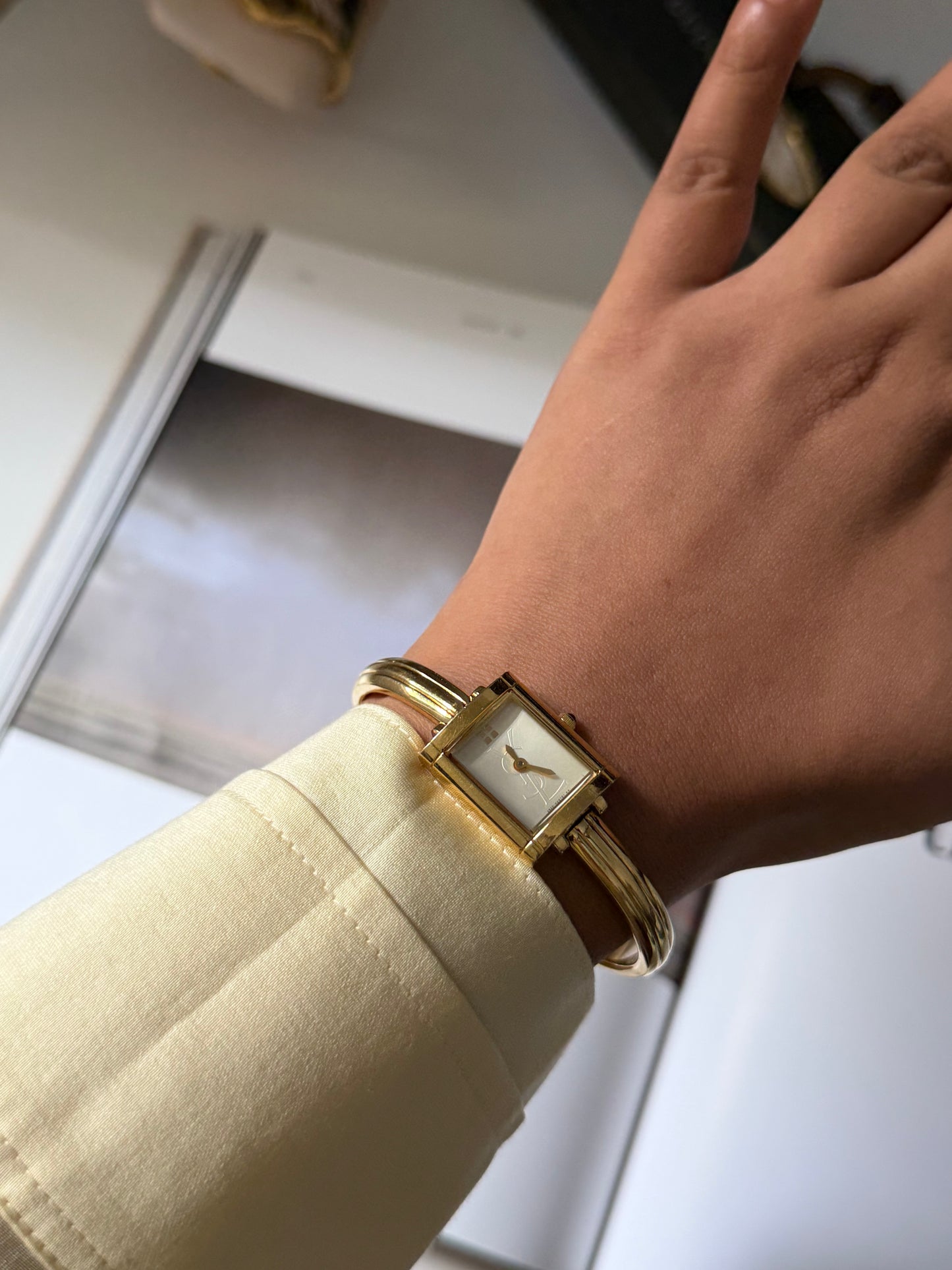 Vintage YSL Quartz Bangle Watch