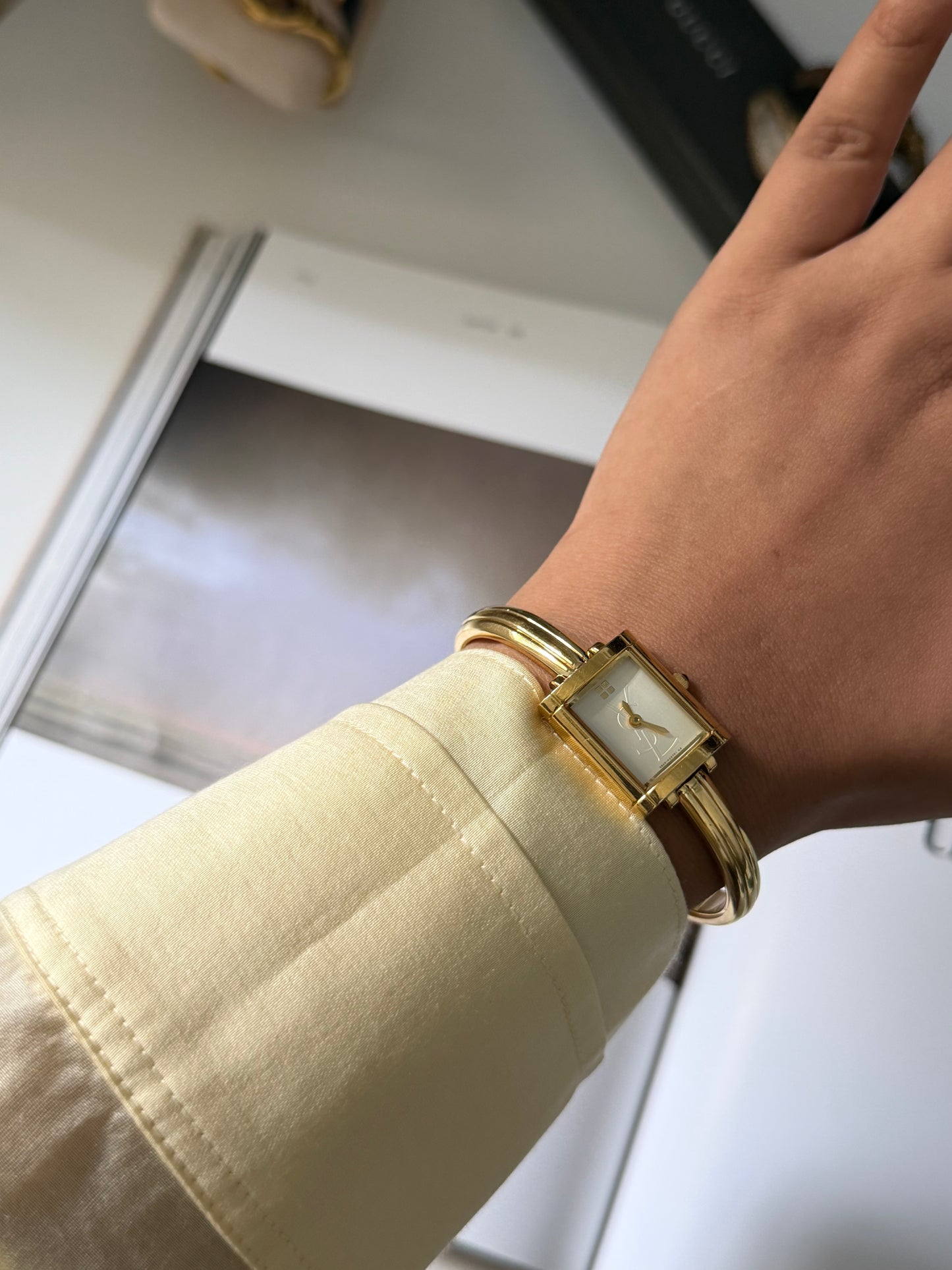 Vintage YSL Quartz Bangle Watch