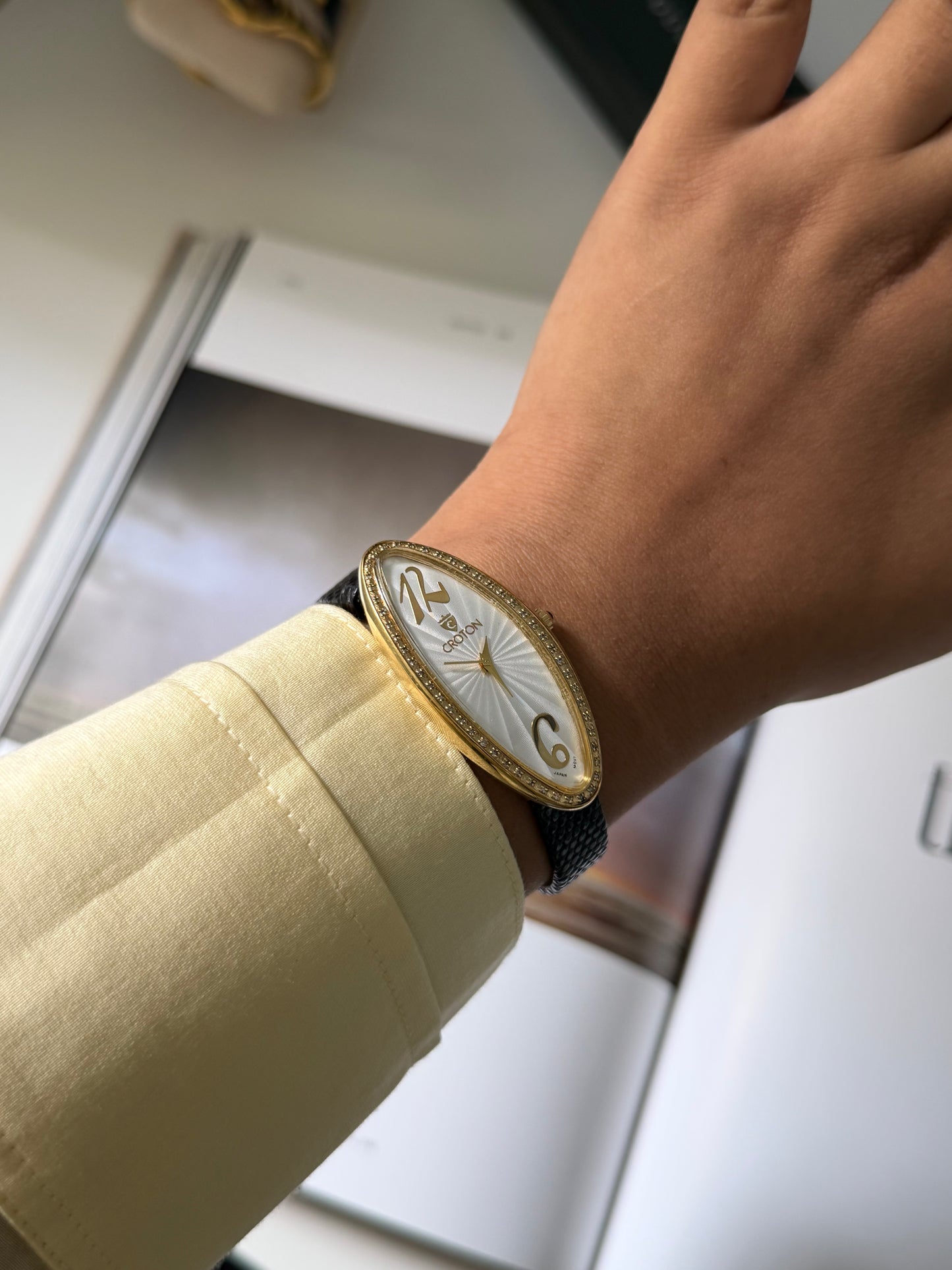 Croton Diamond Bezel Quartz Watch