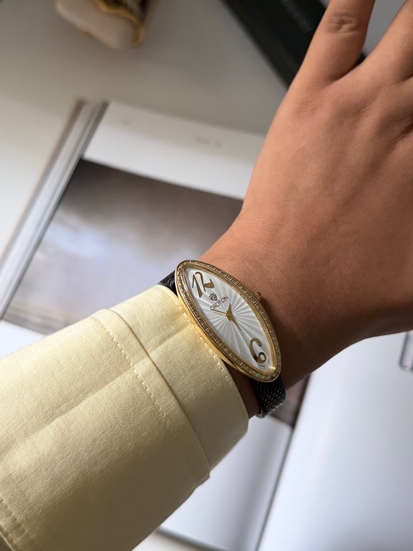 Croton Diamond Bezel Quartz Watch