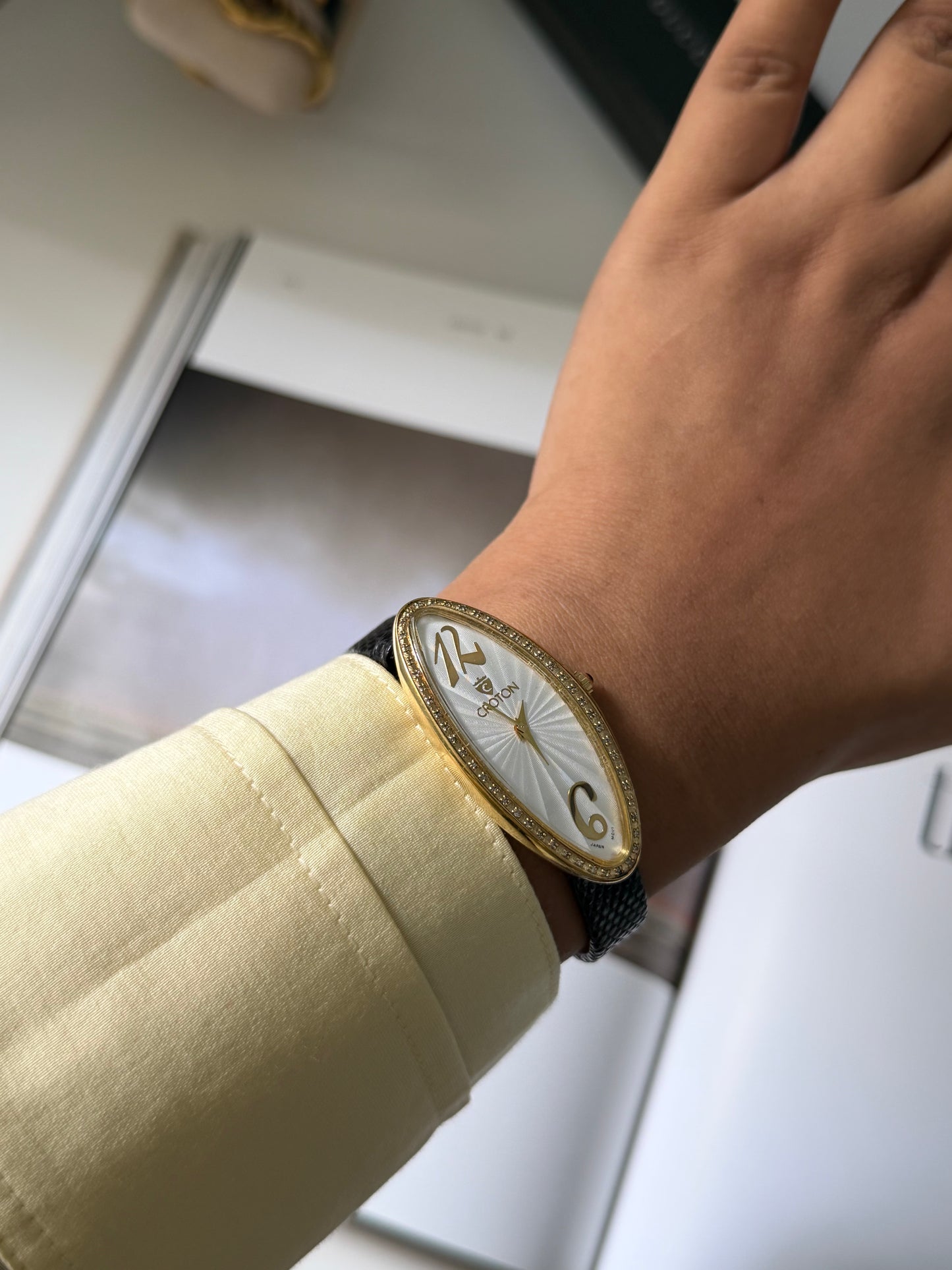 Croton Diamond Bezel Quartz Watch