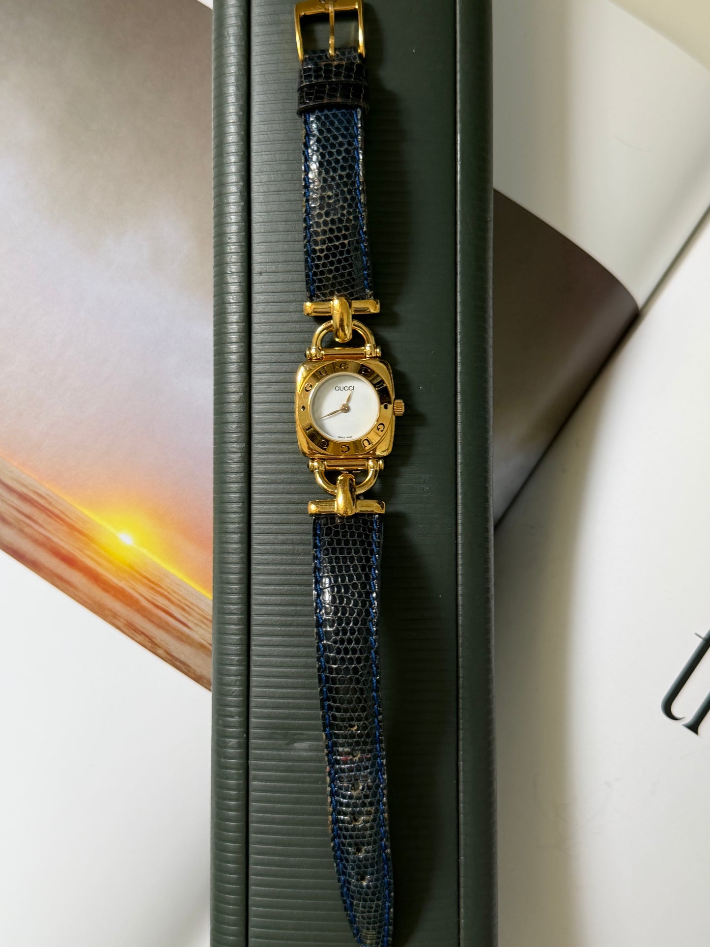 Vintage Gucci 6300L Horsebit Watch With Original Strap & Box