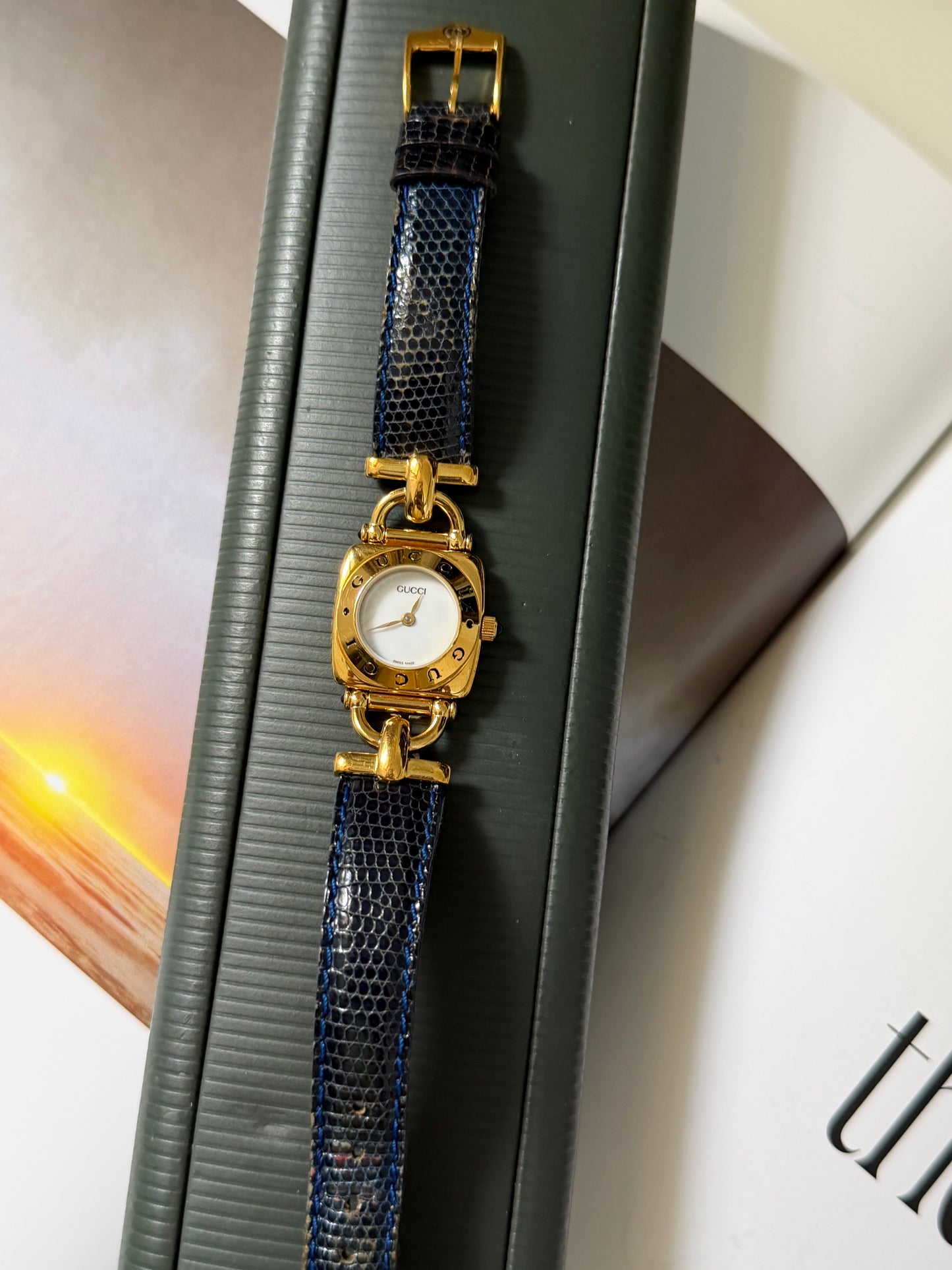 Vintage Gucci 6300L Horsebit Watch With Original Strap & Box