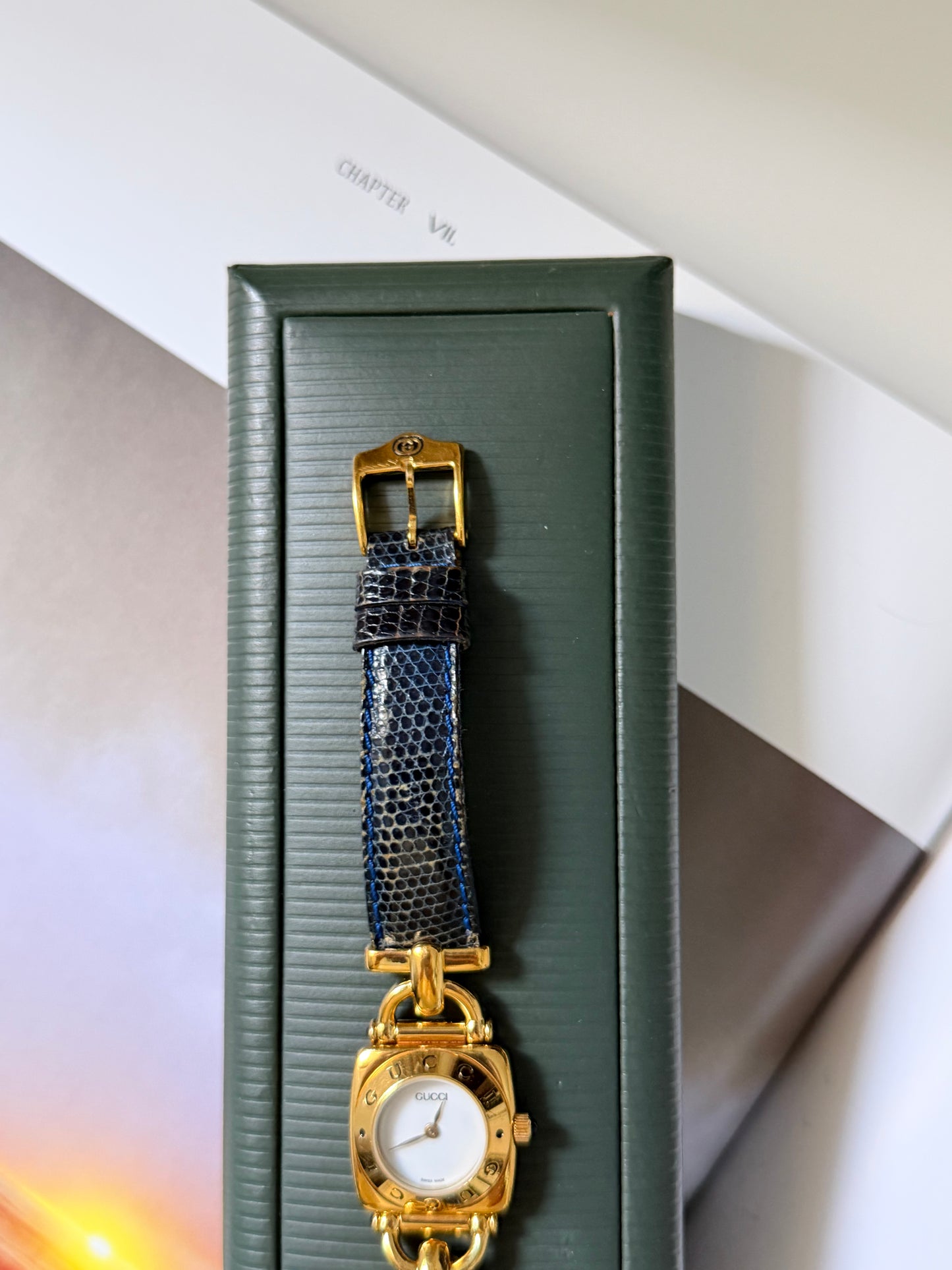 Vintage Gucci 6300L Horsebit Watch With Original Strap & Box