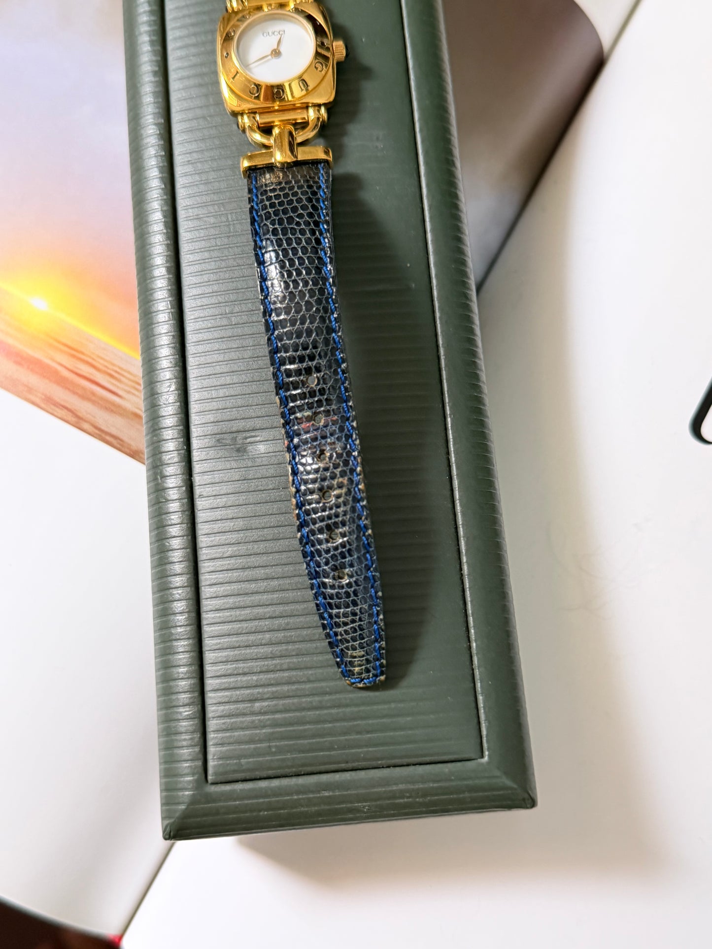 Vintage Gucci 6300L Horsebit Watch With Original Strap & Box
