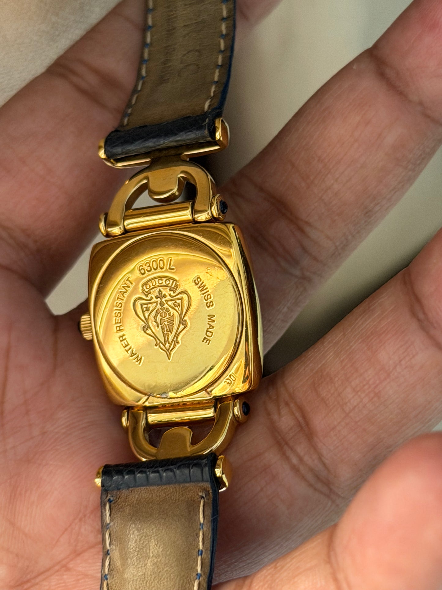 Vintage Gucci 6300L Horsebit Watch With Original Strap & Box