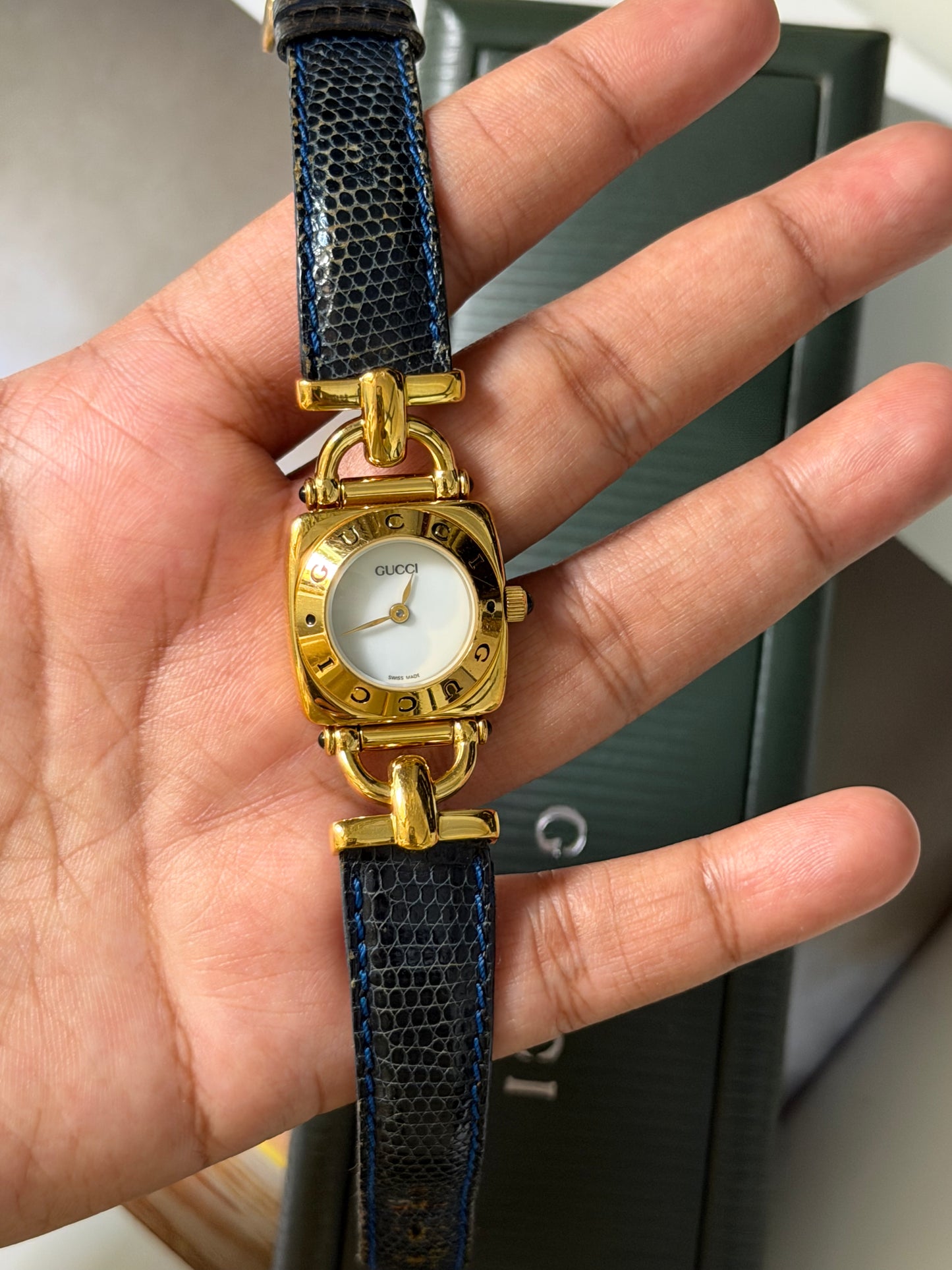 Vintage Gucci 6300L Horsebit Watch With Original Strap & Box
