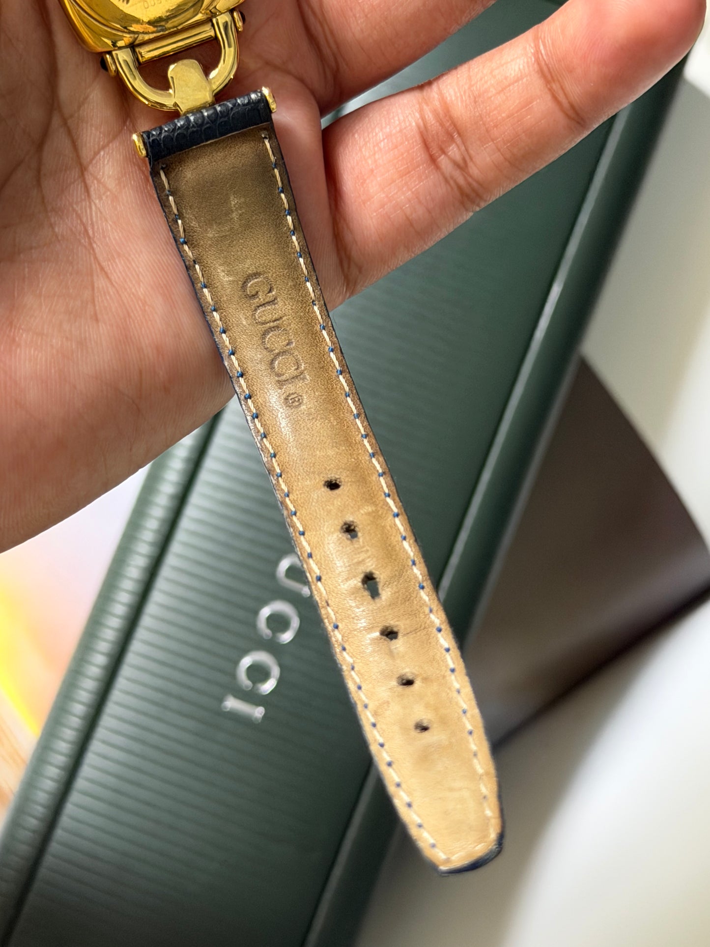 Vintage Gucci 6300L Horsebit Watch With Original Strap & Box