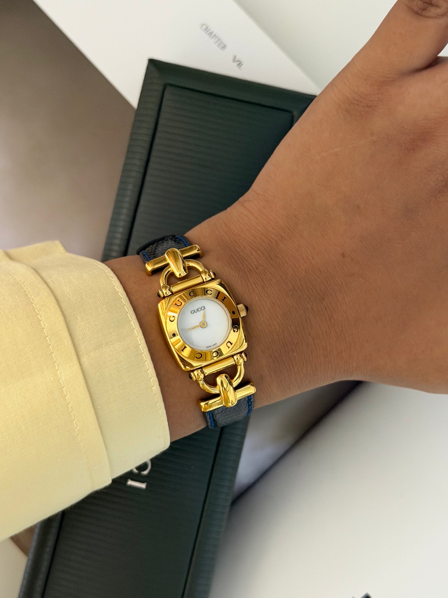 Vintage Gucci 6300L Horsebit Watch With Original Strap & Box