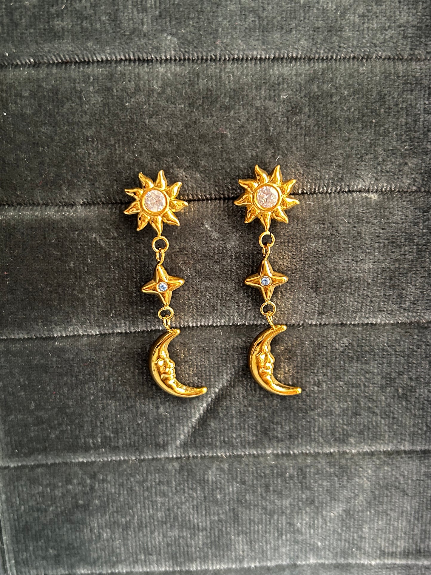 Cosmic Whisper Zircon Drop Earrings