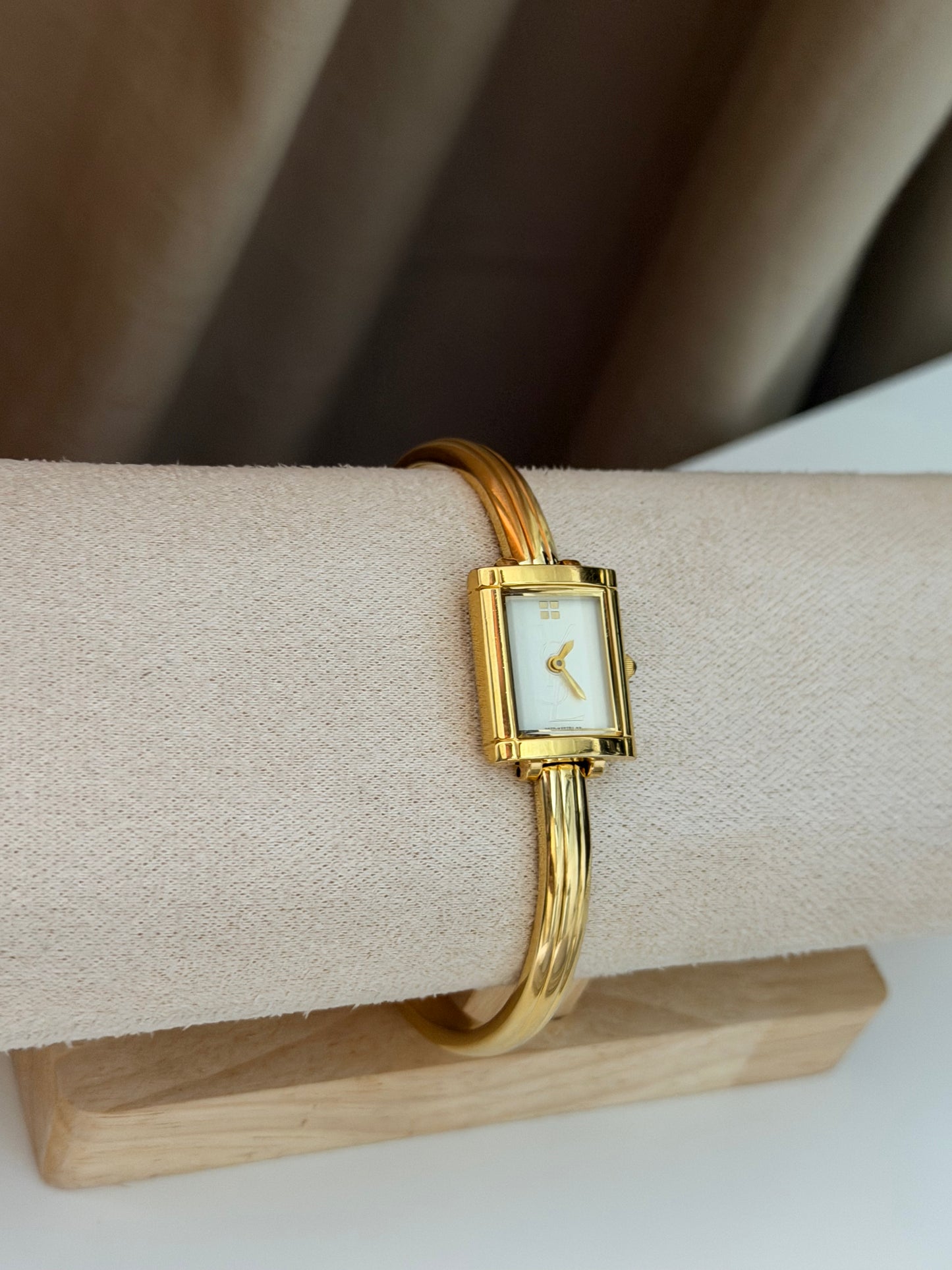 Vintage YSL Quartz Bangle Watch