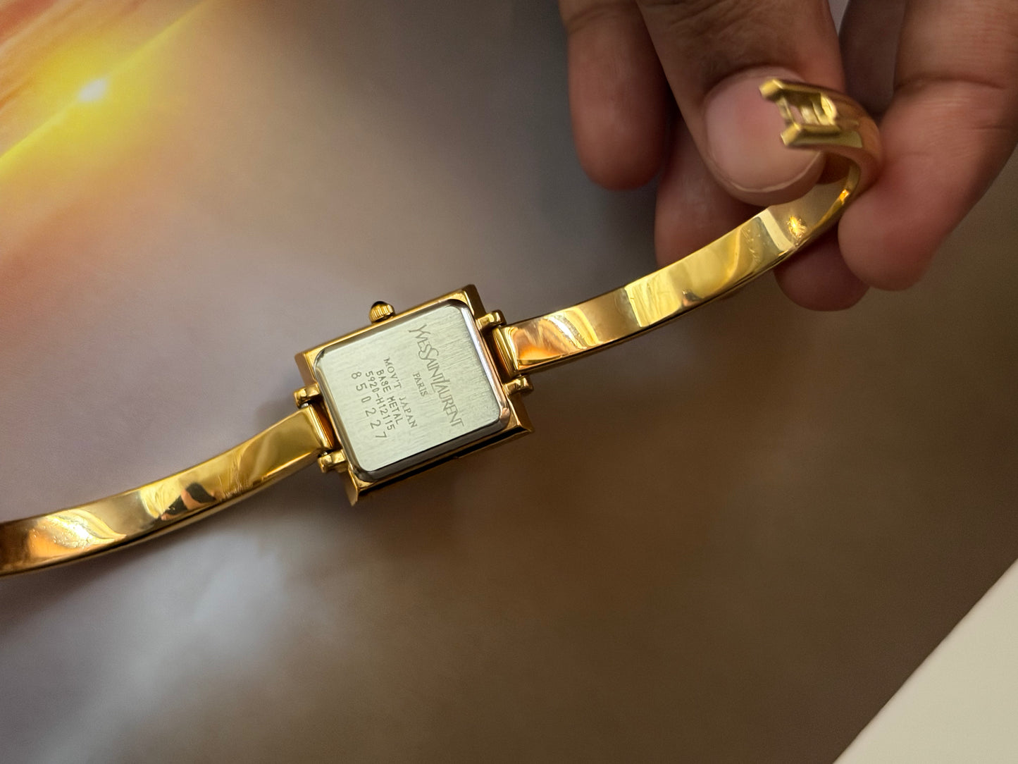Vintage YSL Quartz Bangle Watch