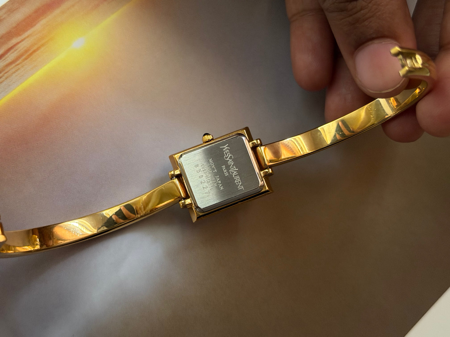 Vintage YSL Quartz Bangle Watch