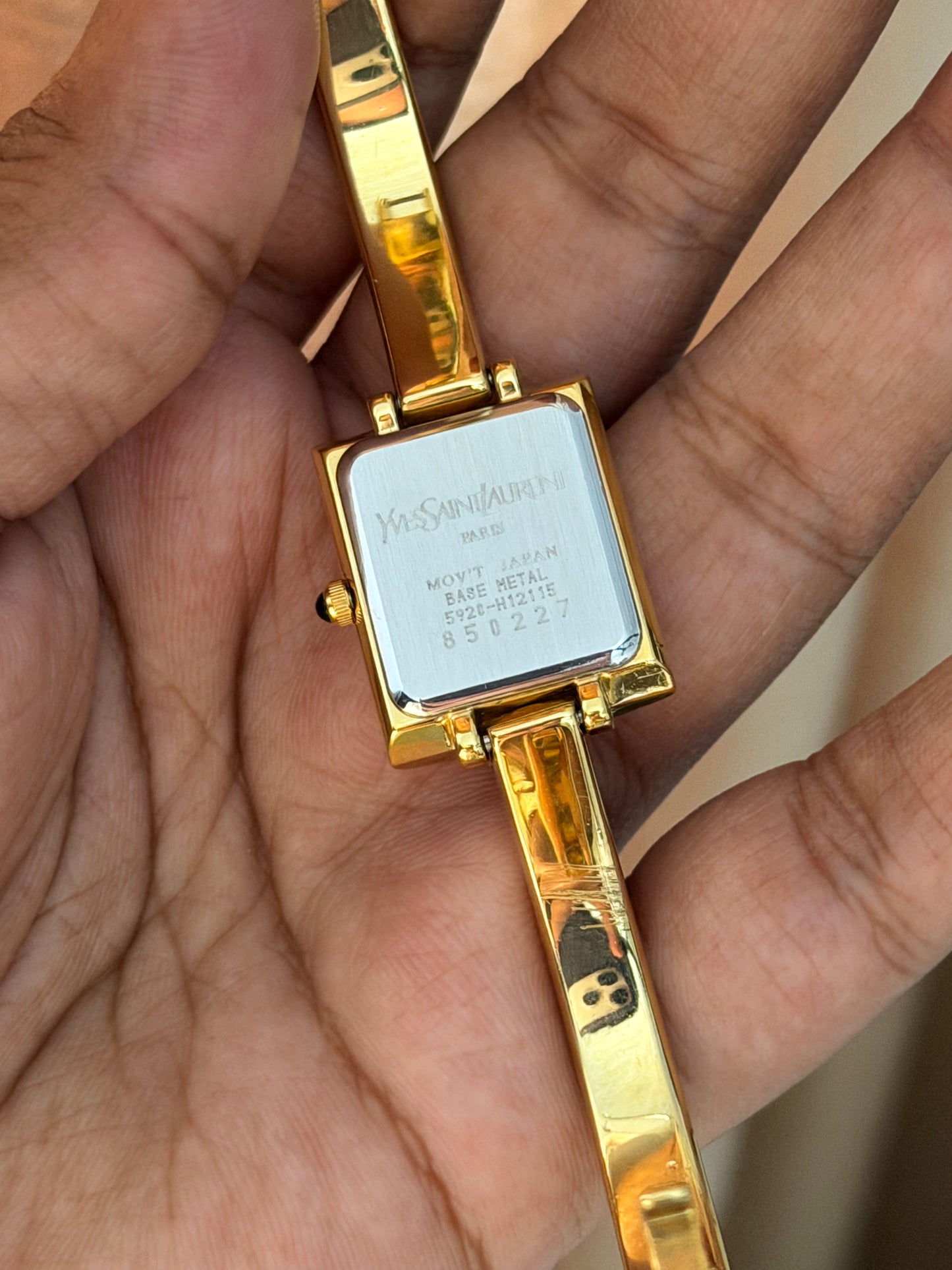 Vintage YSL Quartz Bangle Watch