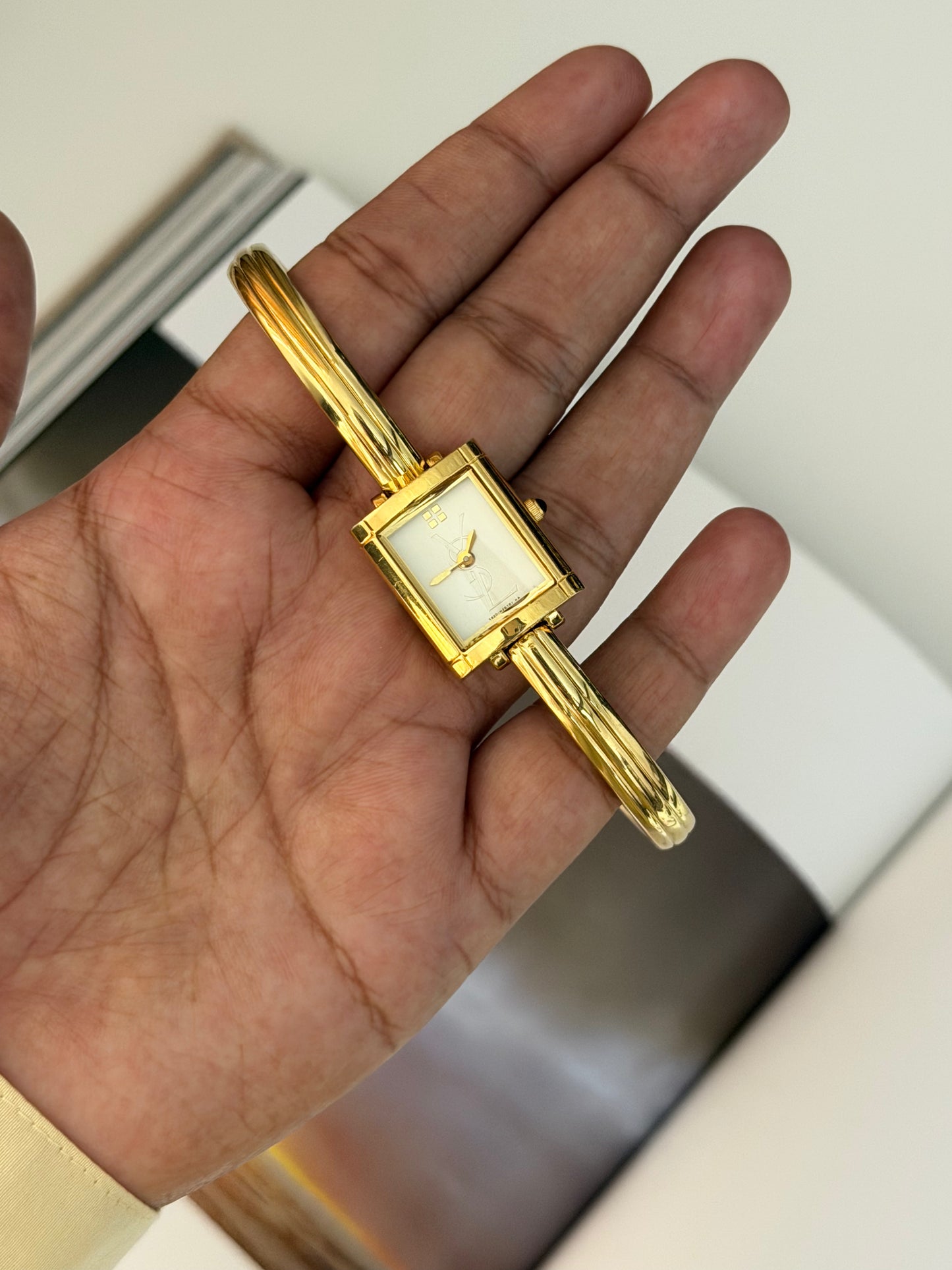 Vintage YSL Quartz Bangle Watch