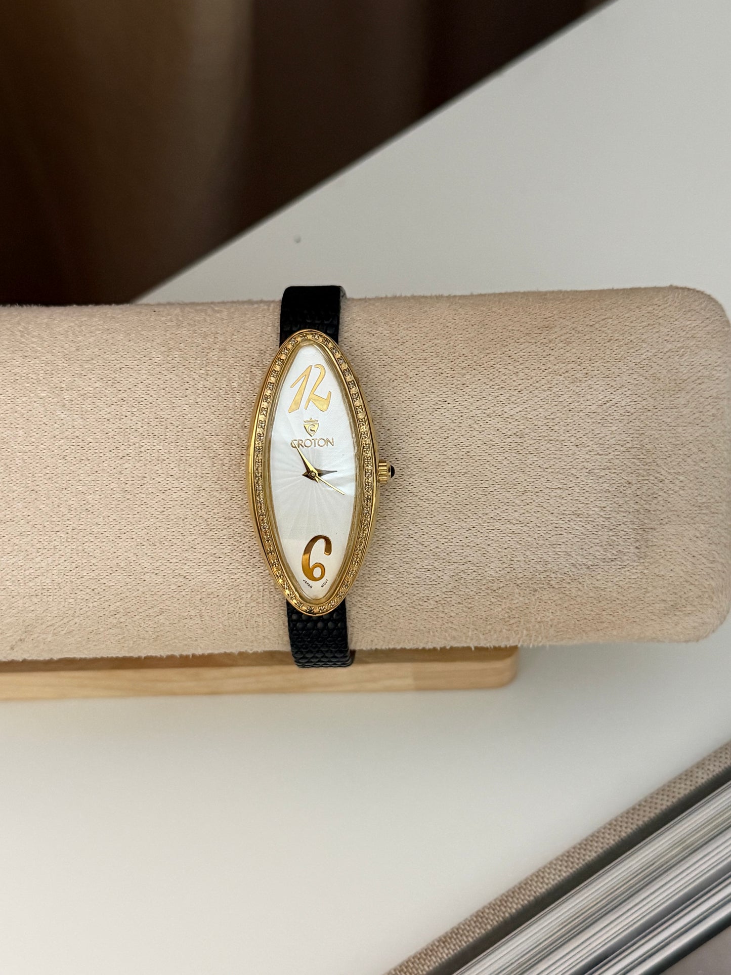 Croton Diamond Bezel Quartz Watch