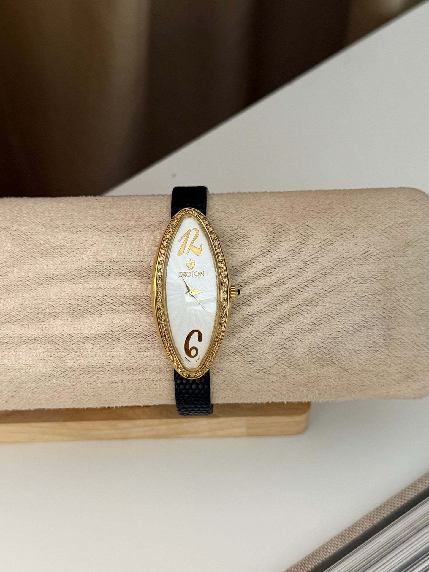 Croton Diamond Bezel Quartz Watch