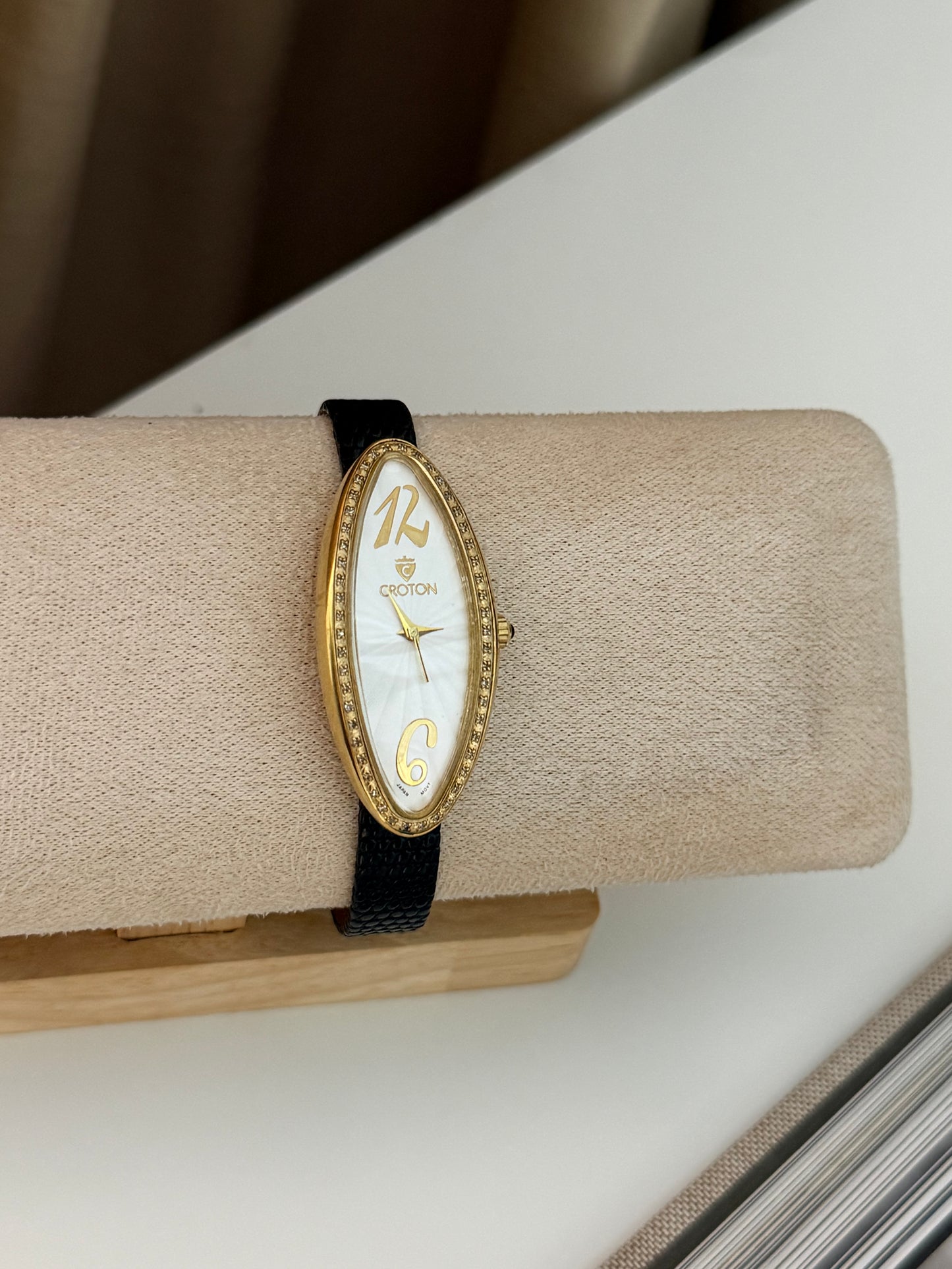 Croton Diamond Bezel Quartz Watch