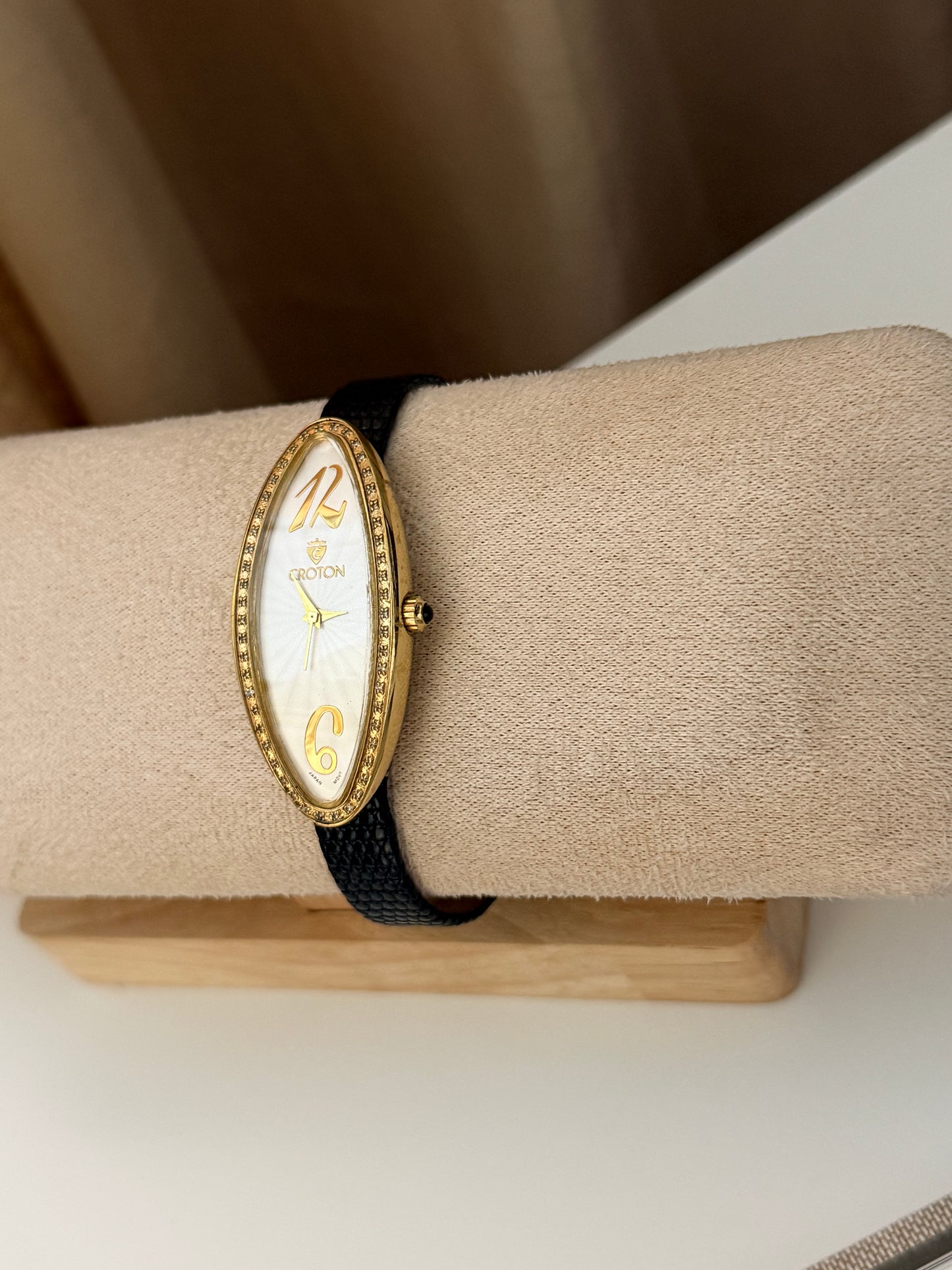 Croton Diamond Bezel Quartz Watch