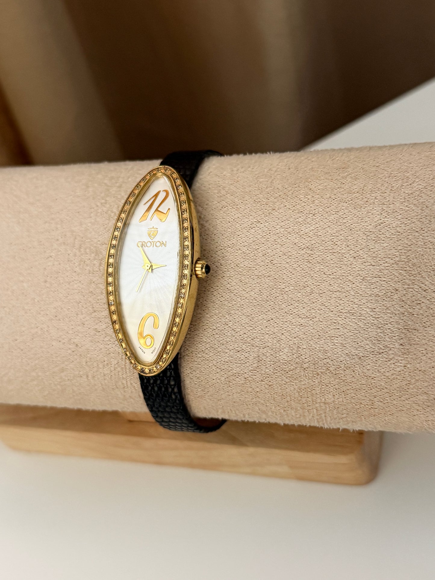 Croton Diamond Bezel Quartz Watch