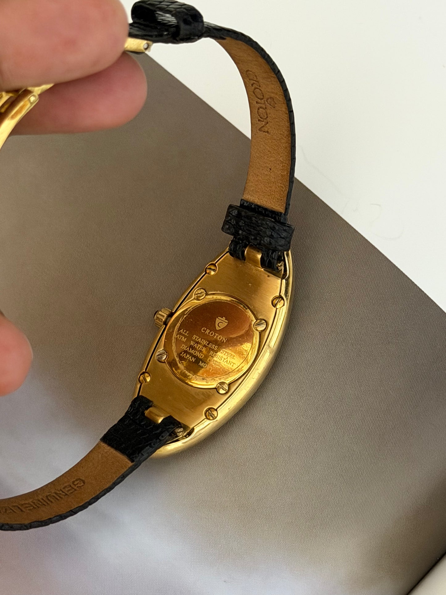 Croton Diamond Bezel Quartz Watch