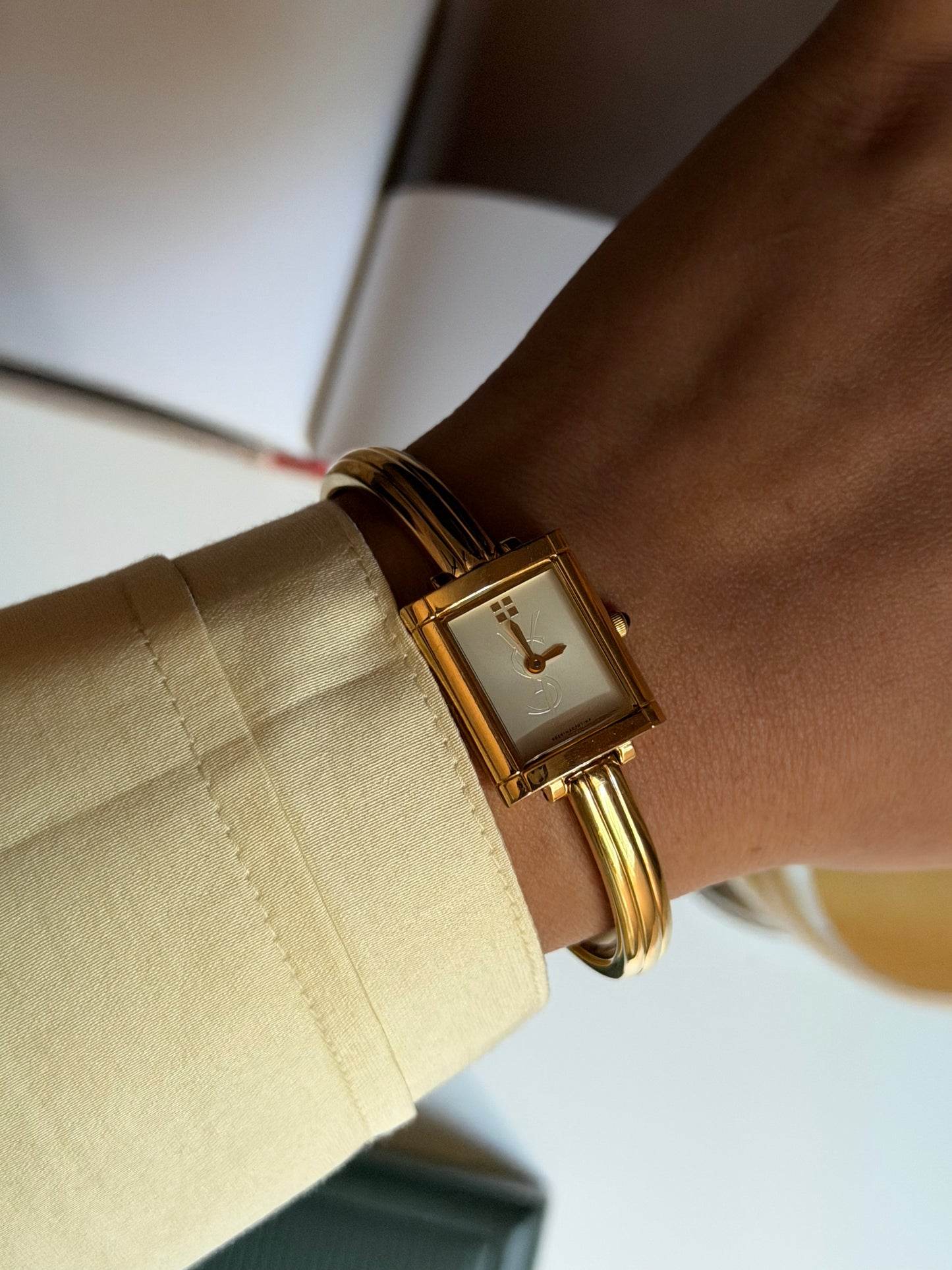 Vintage YSL Quartz Bangle Watch