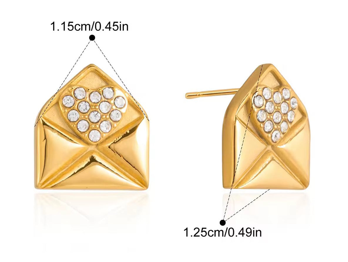 Love Letter Zircon Earrings