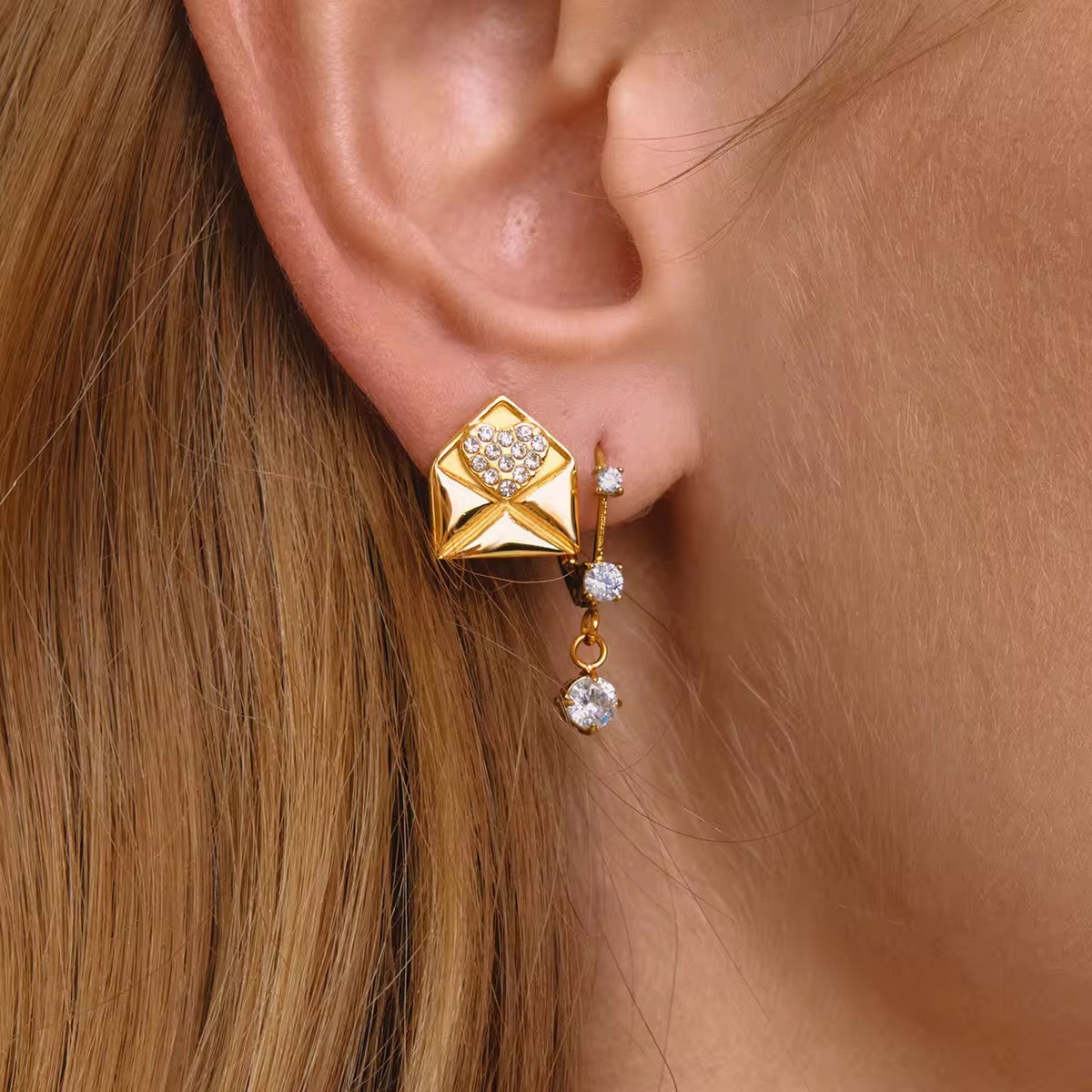 Love Letter Zircon Earrings