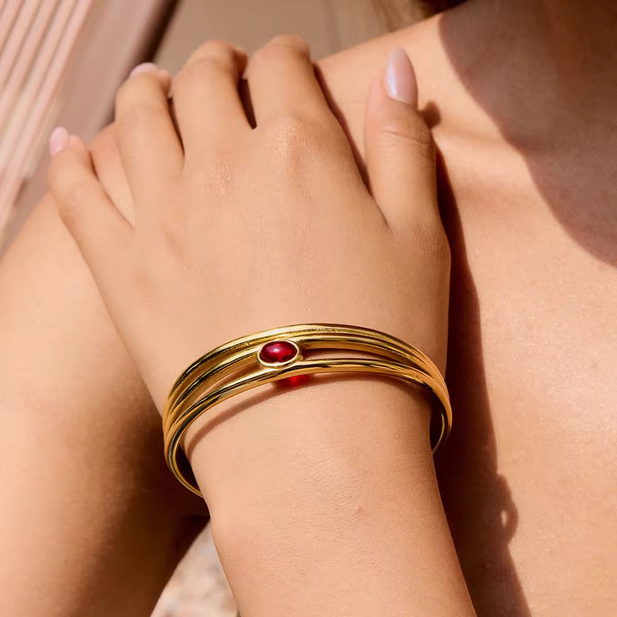 Crimson Heir Cuff Bracelet