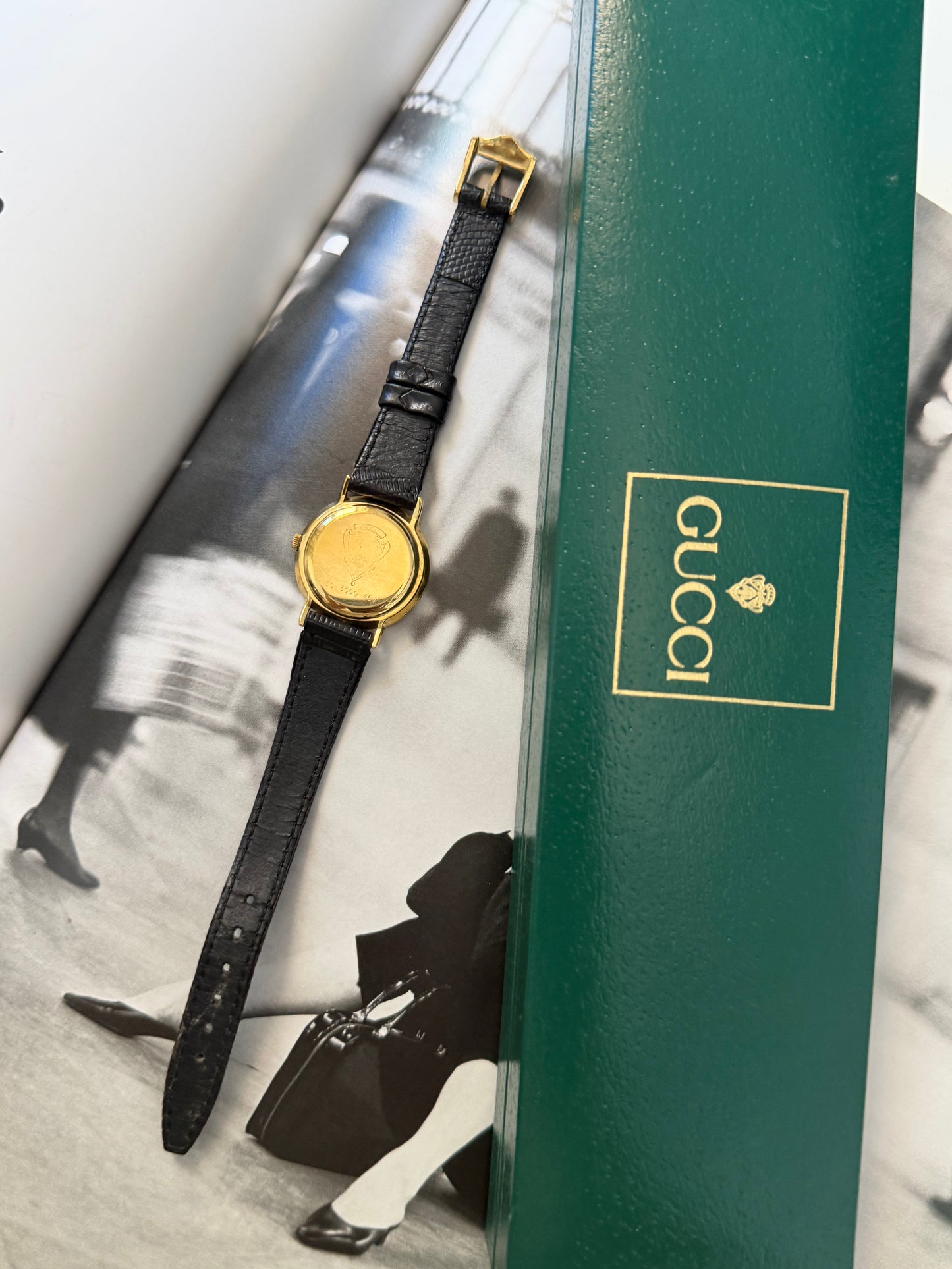 Vintage Gucci 3000L Quartz Watch With Original Strap & Box