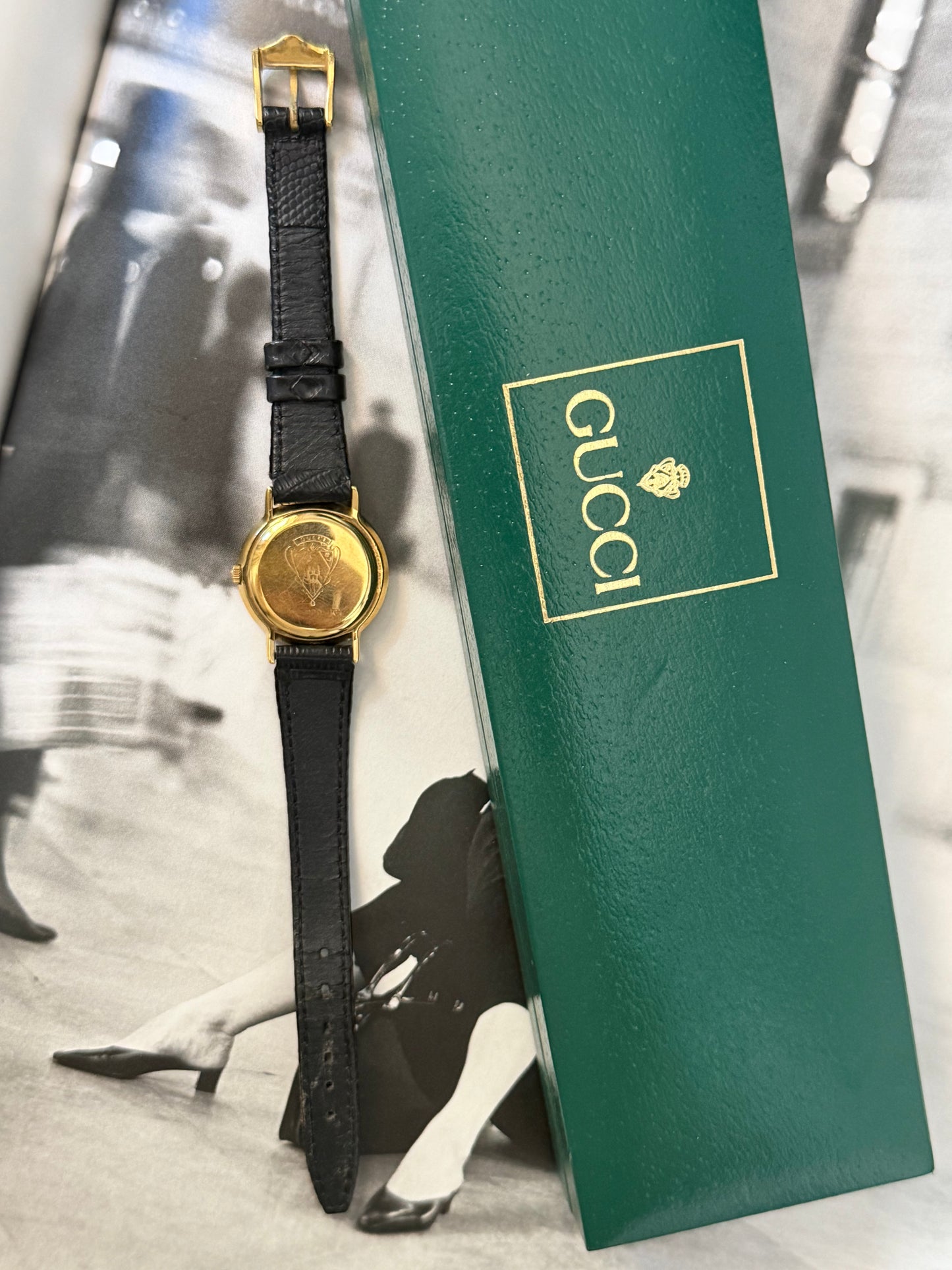 Vintage Gucci 3000L Quartz Watch With Original Strap & Box