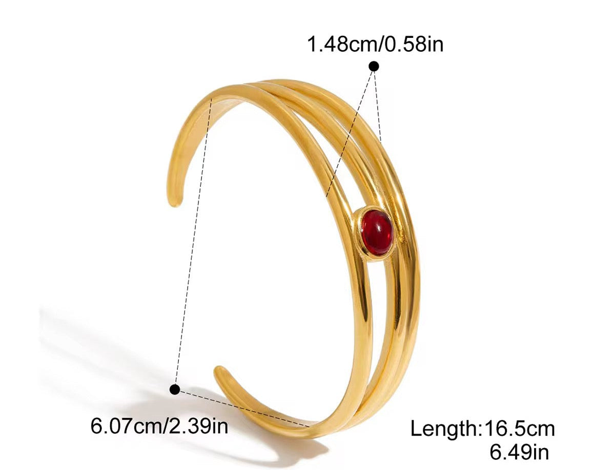 Crimson Heir Cuff Bracelet